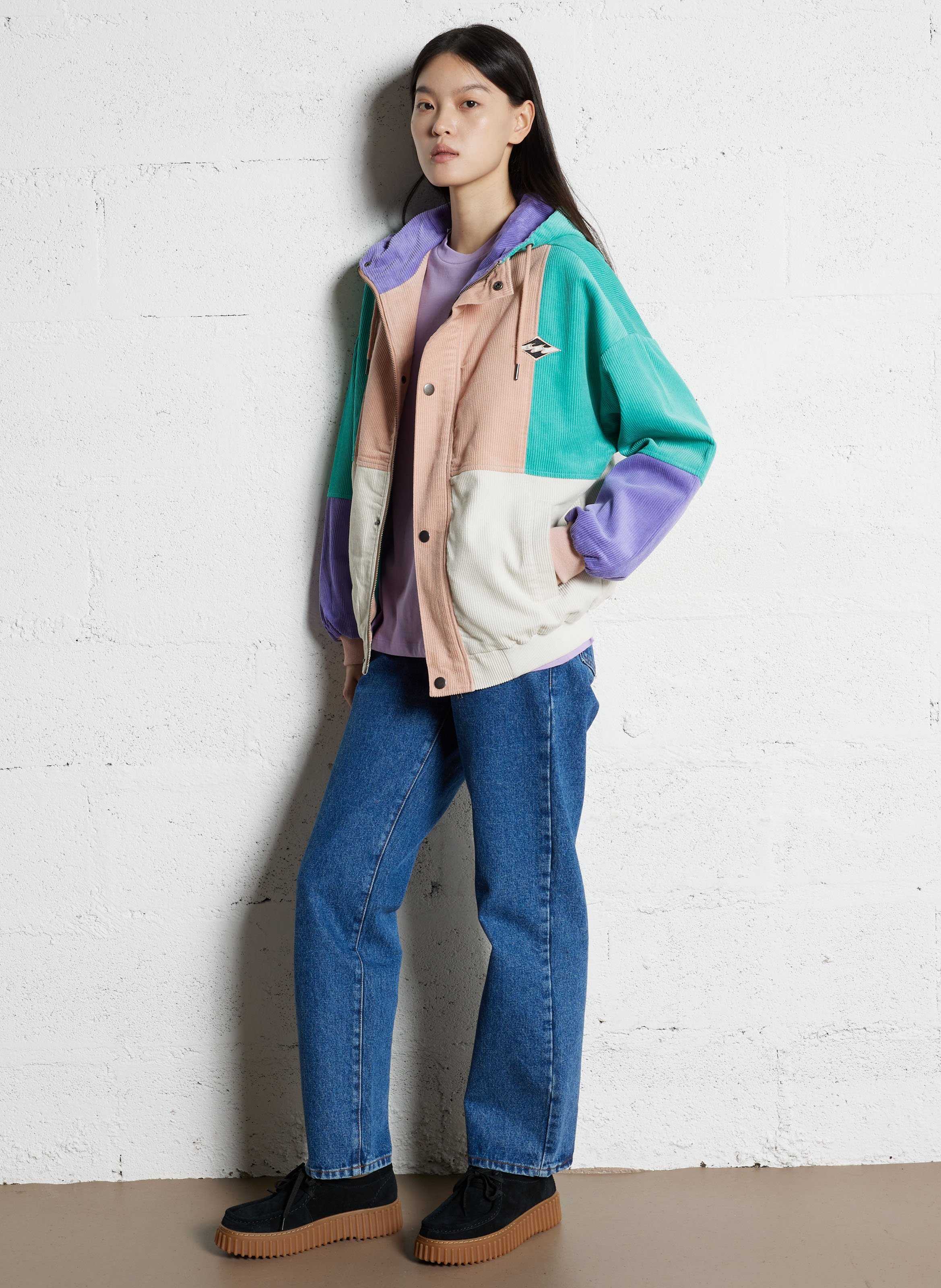 Corduroy hooded jacket BILLABONG Multicolored
