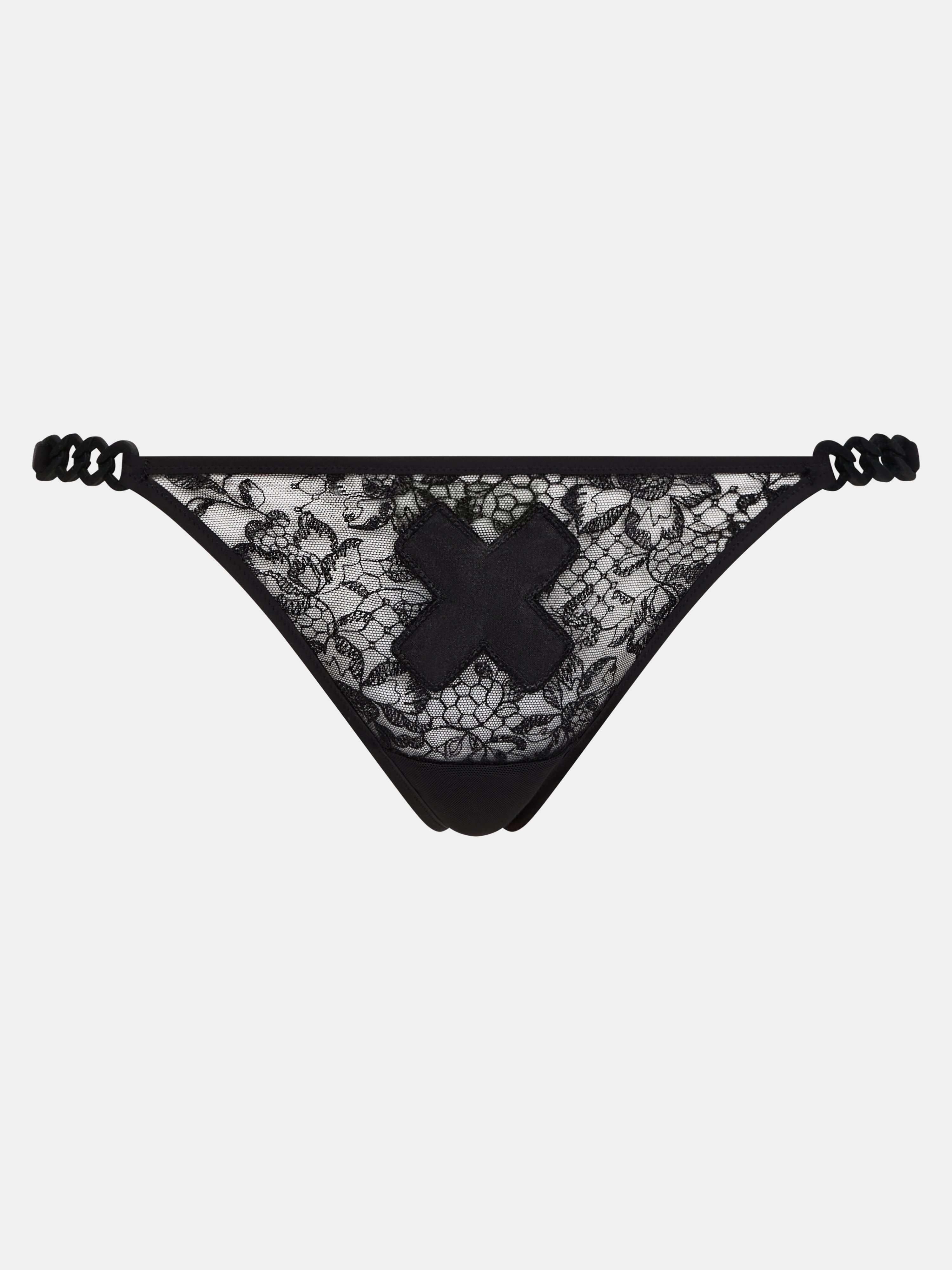 Floral embroidery CHANTELLE X Black