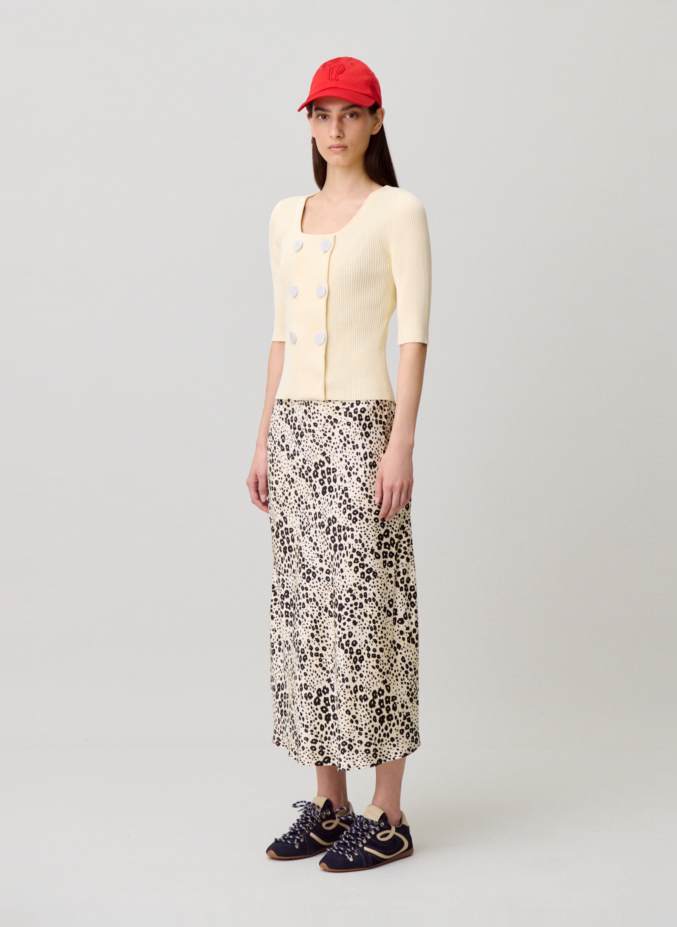 Round-neck cardigan CLAUDIE PIERLOT Beige