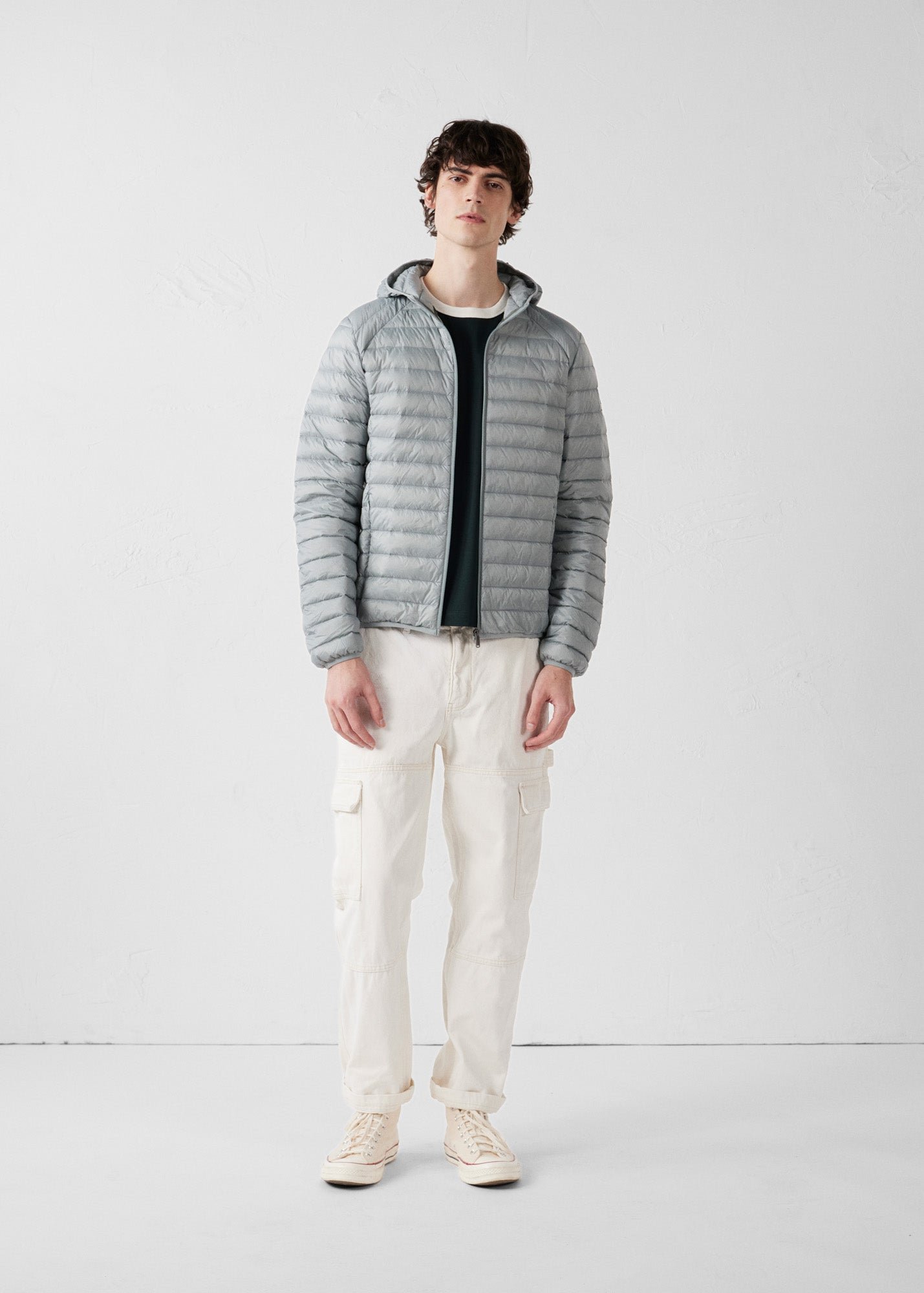 Lightweight hooded puffer jacket nico JOTT Grey