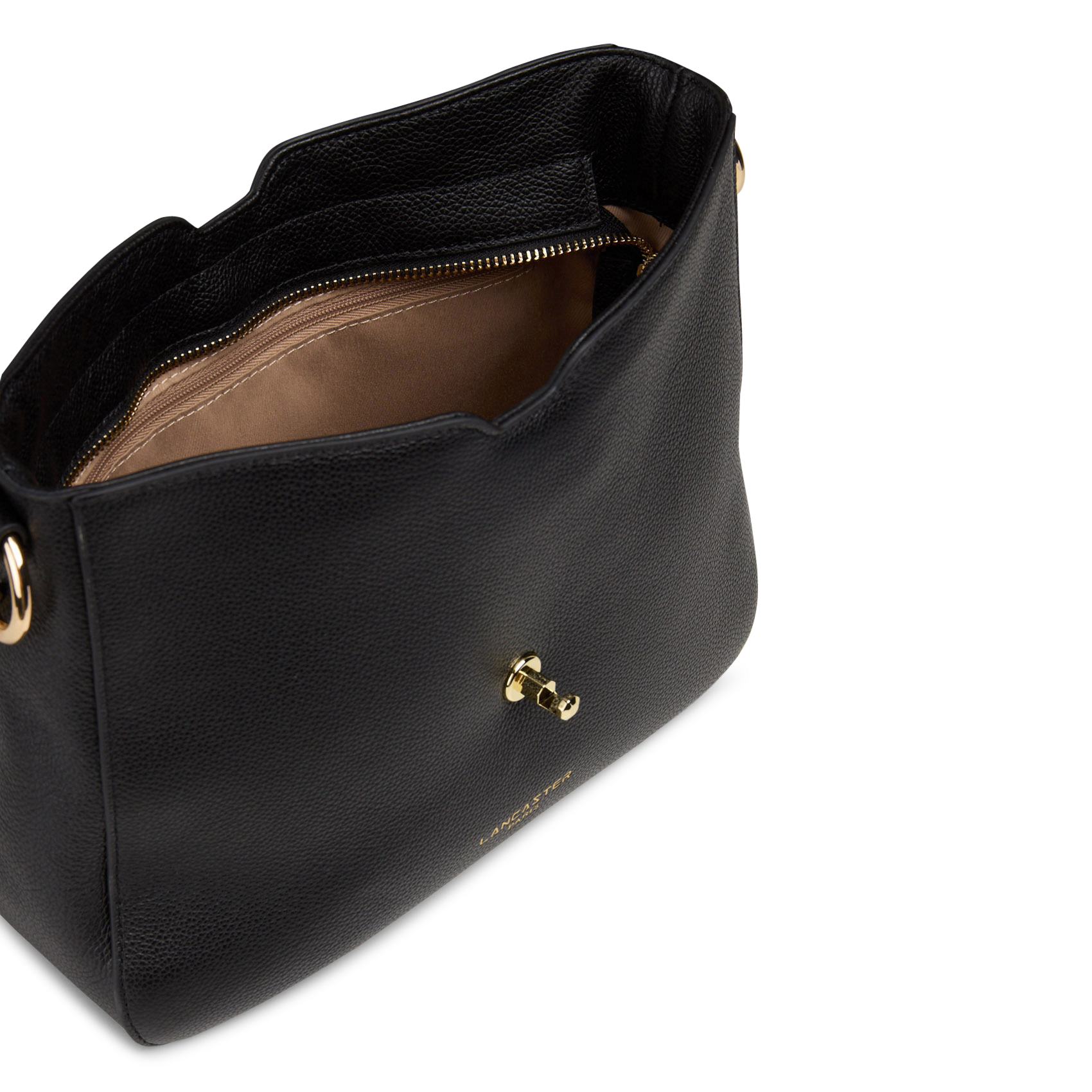 Leather clutch bag LANCASTER PARIS Black