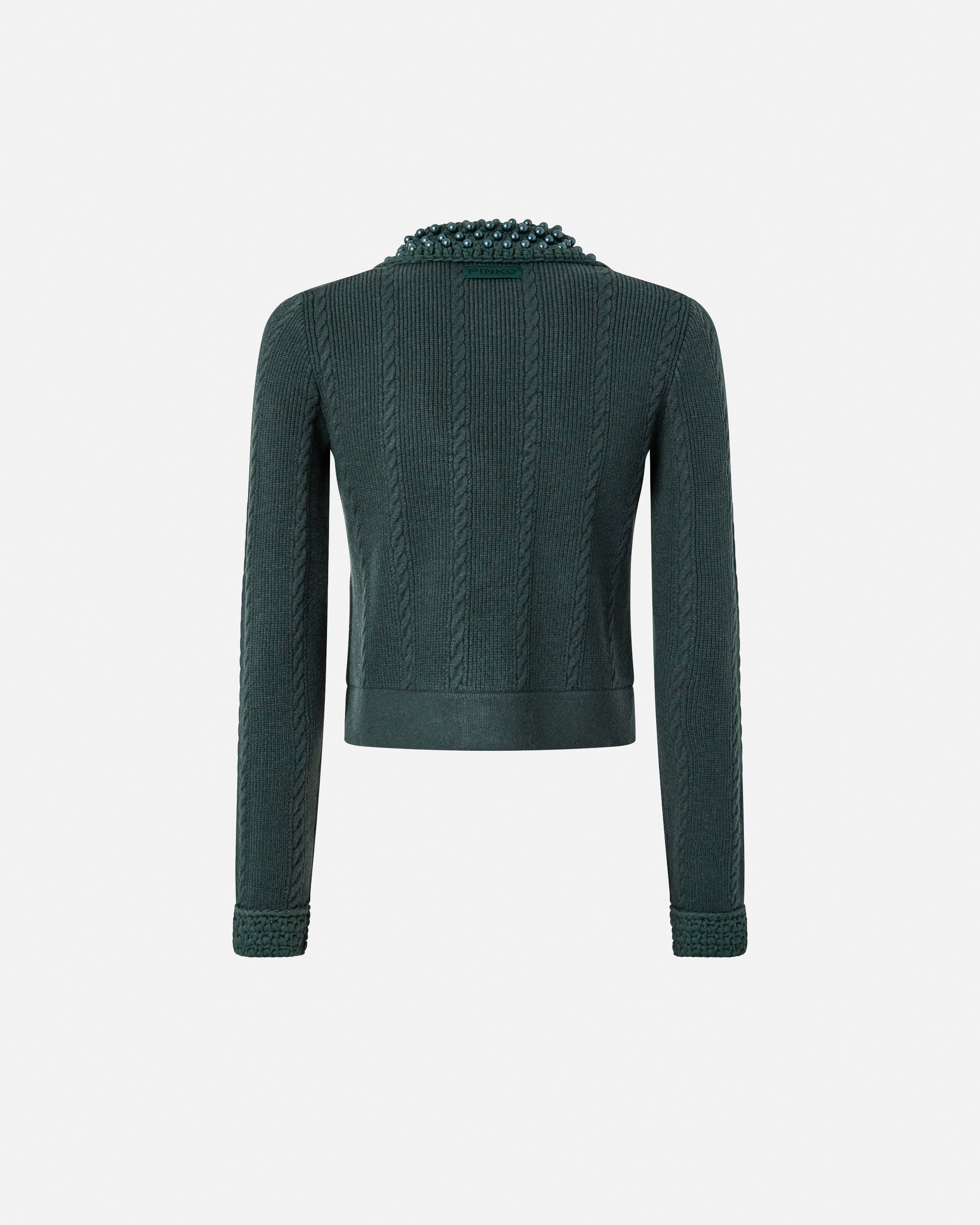 Short knitted jacket PINKO Green