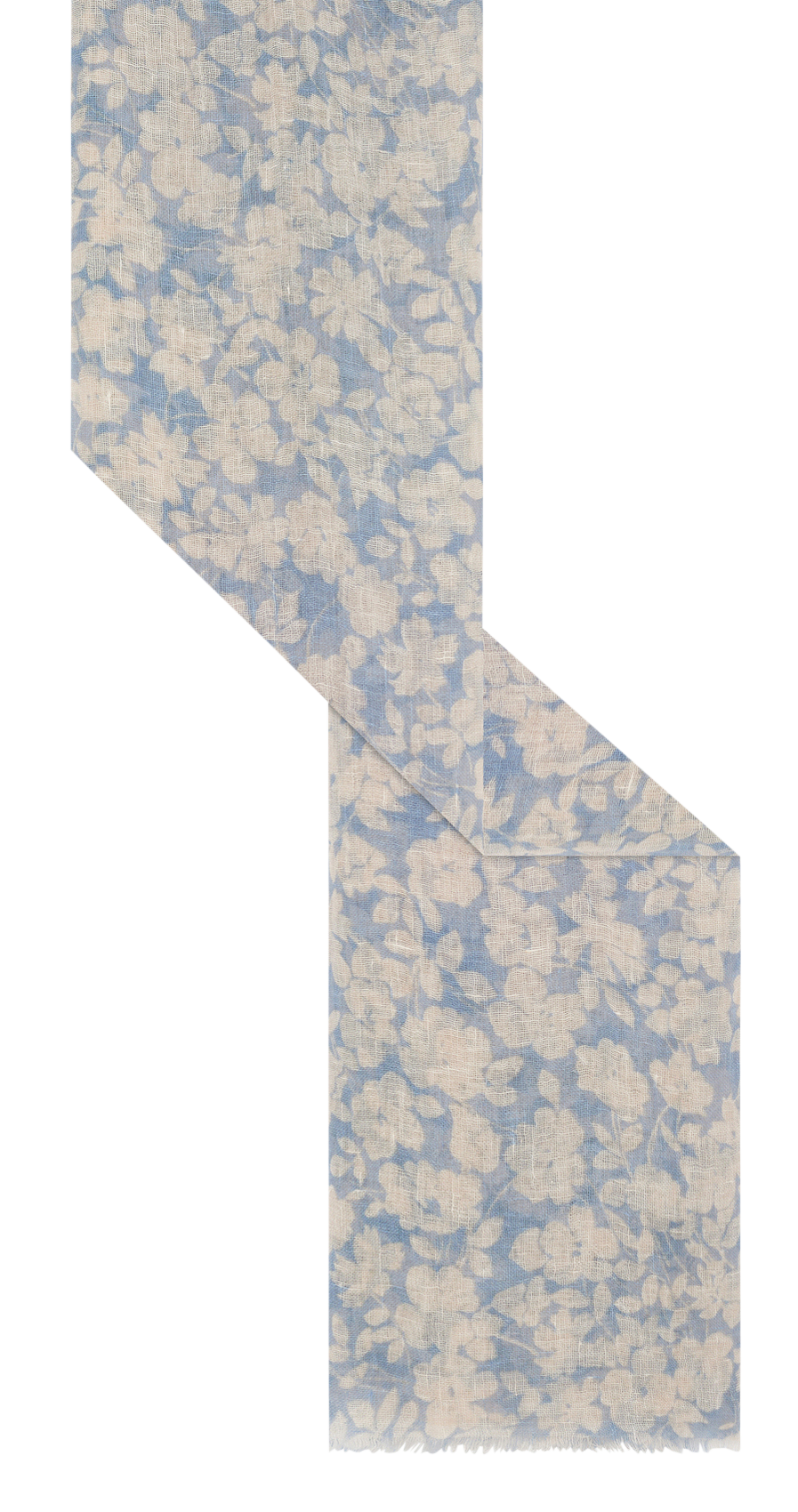 Floral printed linen scarf GERARD DAREL Blue