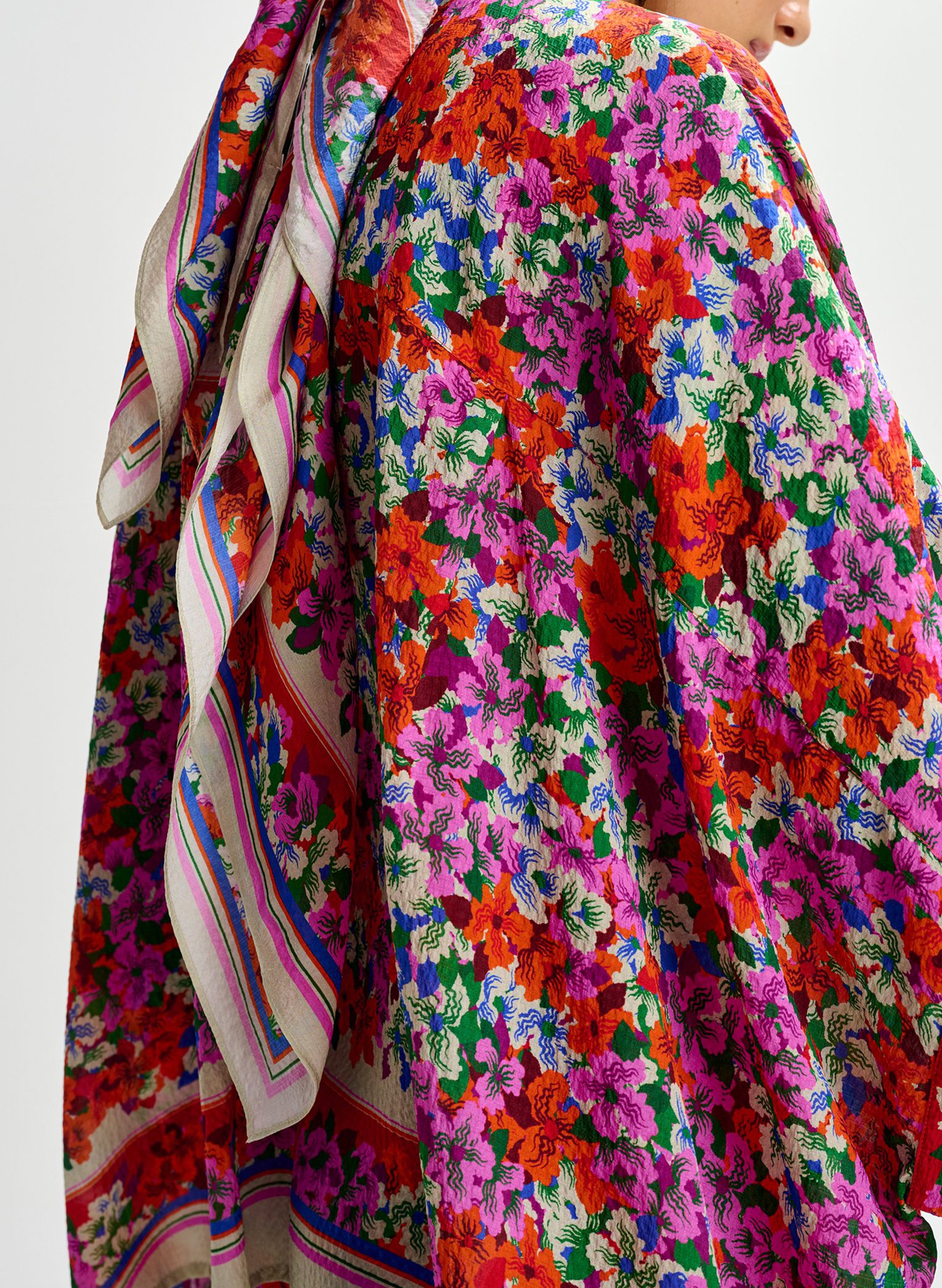 Oversized shirt with floral print ESSENTIEL ANTWERP Red