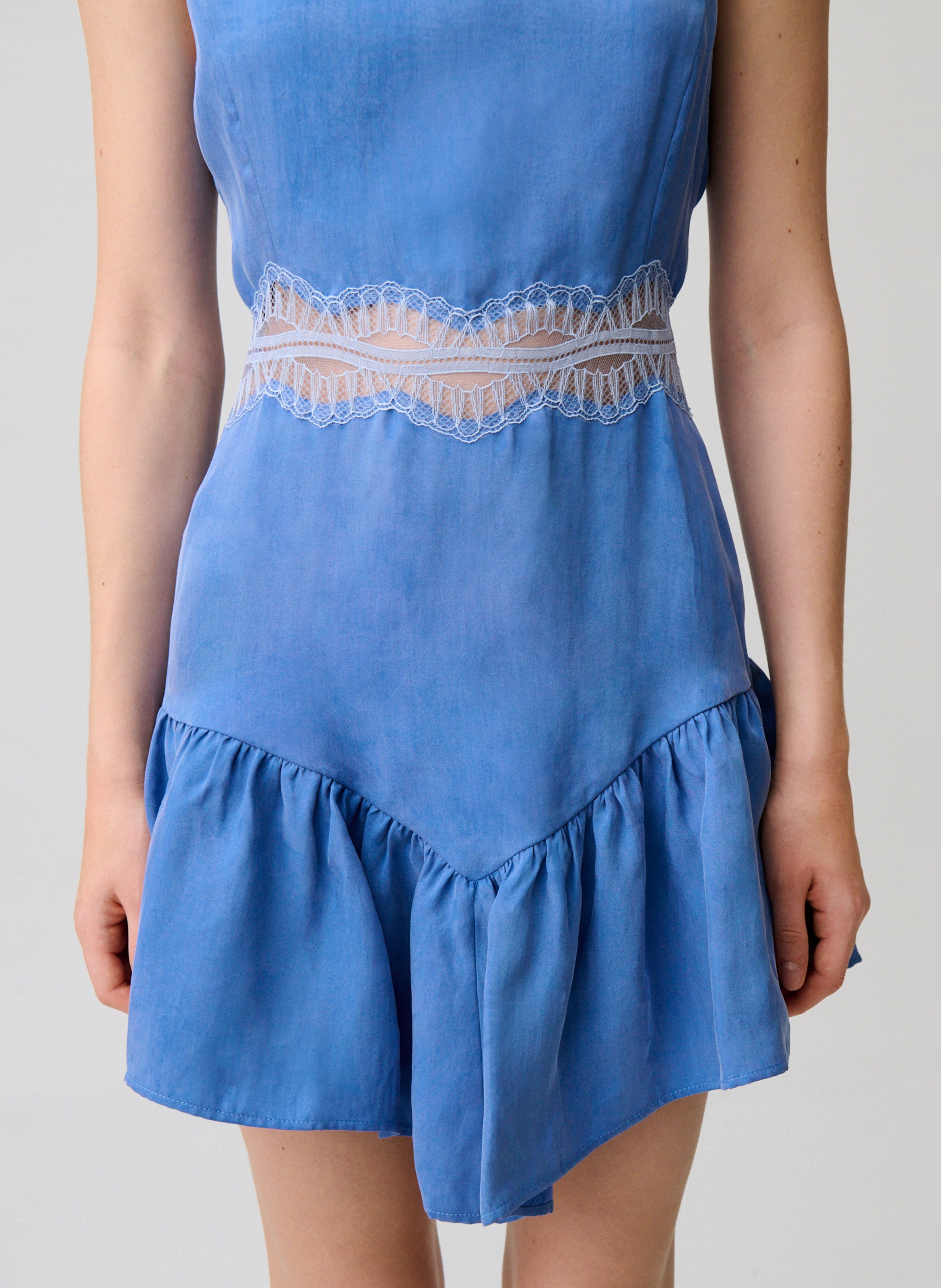 Robe courte col rond CLAUDIE PIERLOT Bleu