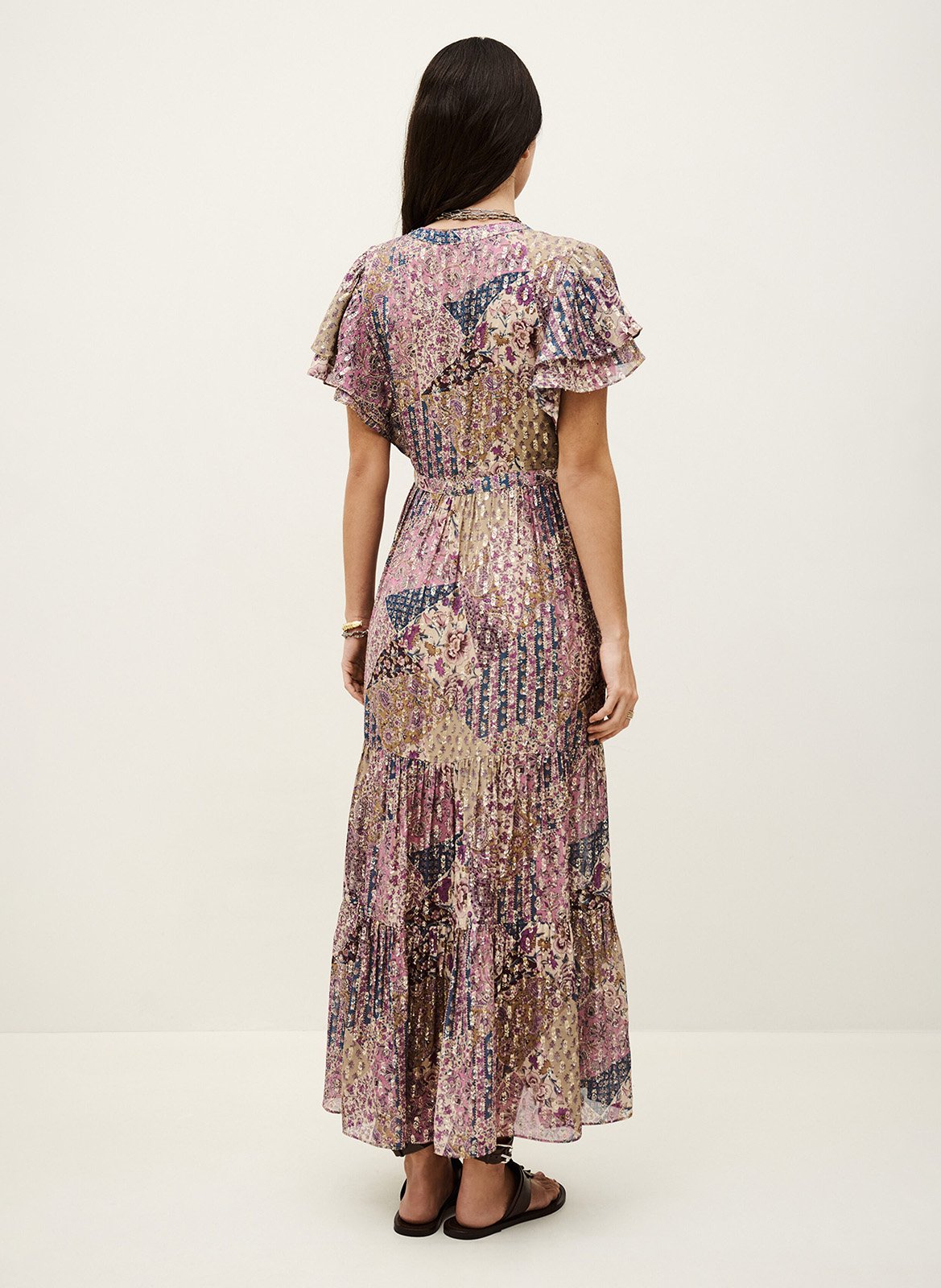 Halflange jurk met print BA&SH Roze