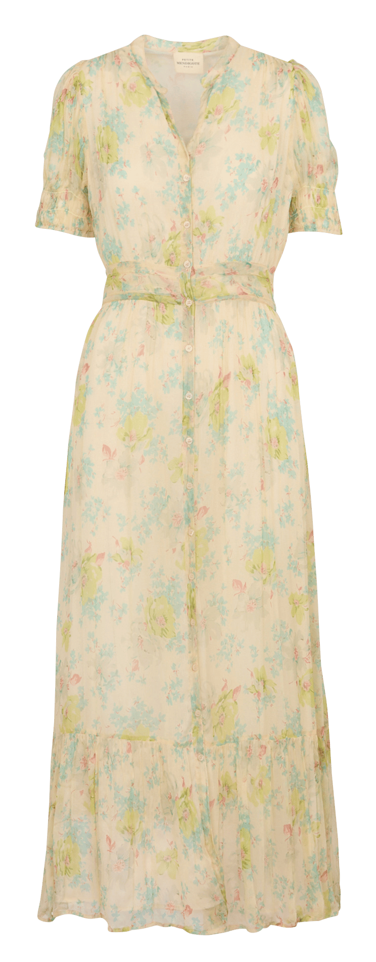 Robe longue évasée imprimée PETITE MENDIGOTE Multicolore