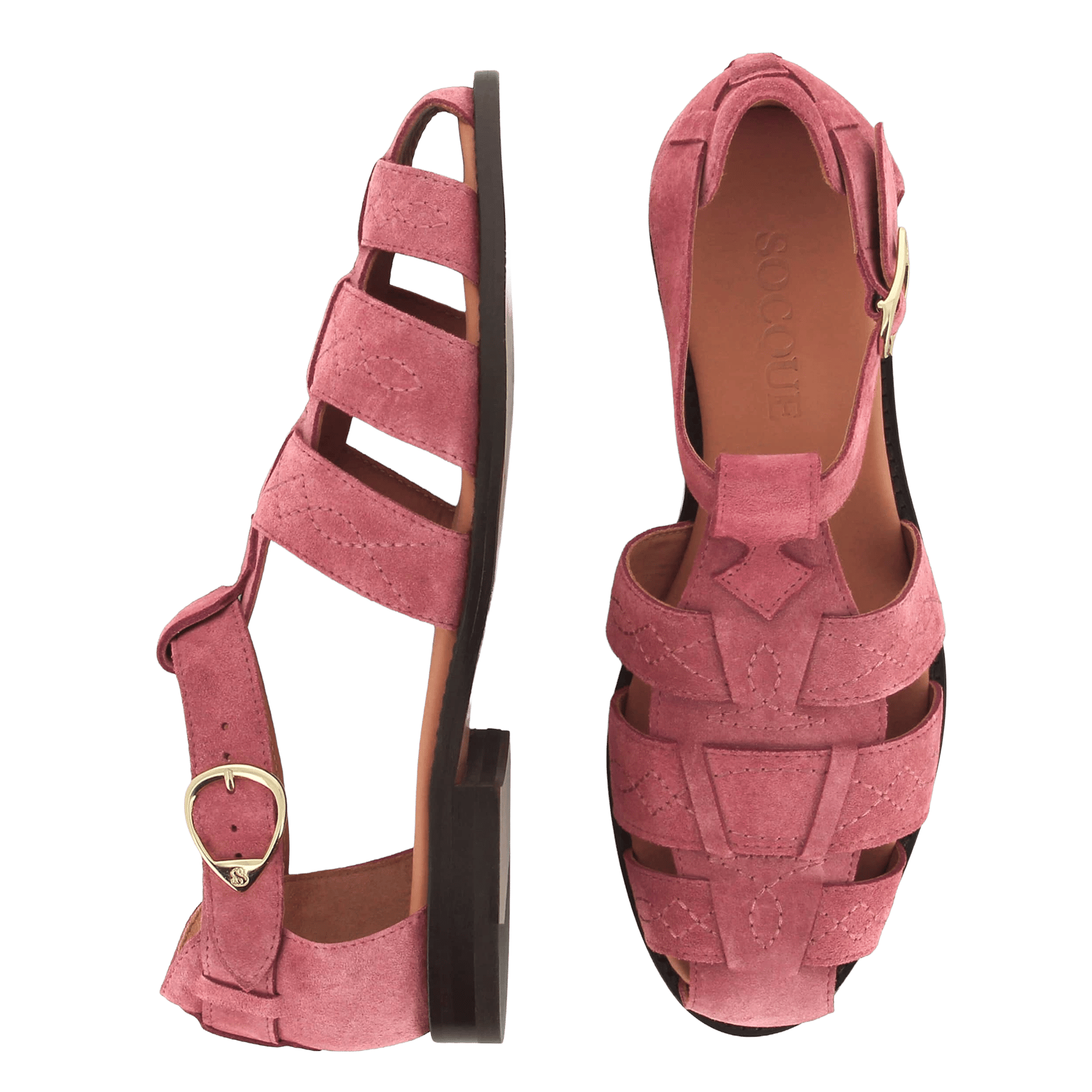 Velvet leather jellyfish Pink