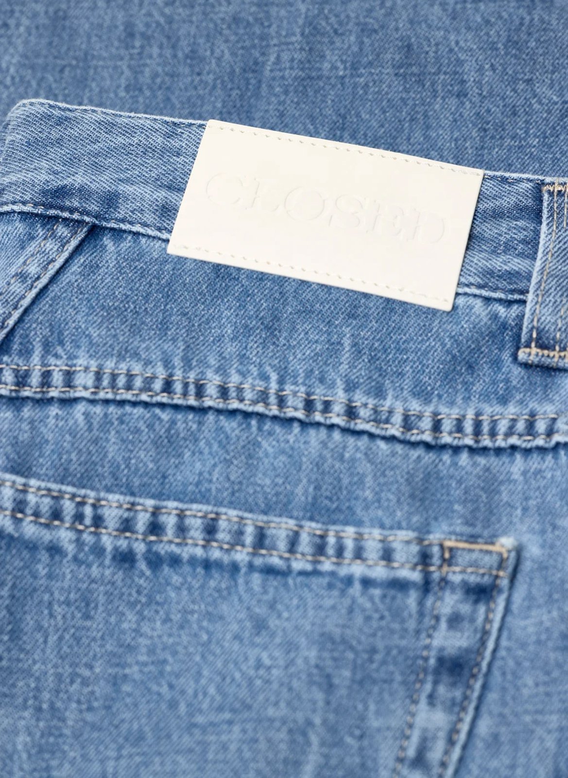 Jean ballon en coton bio CLOSED Bleu