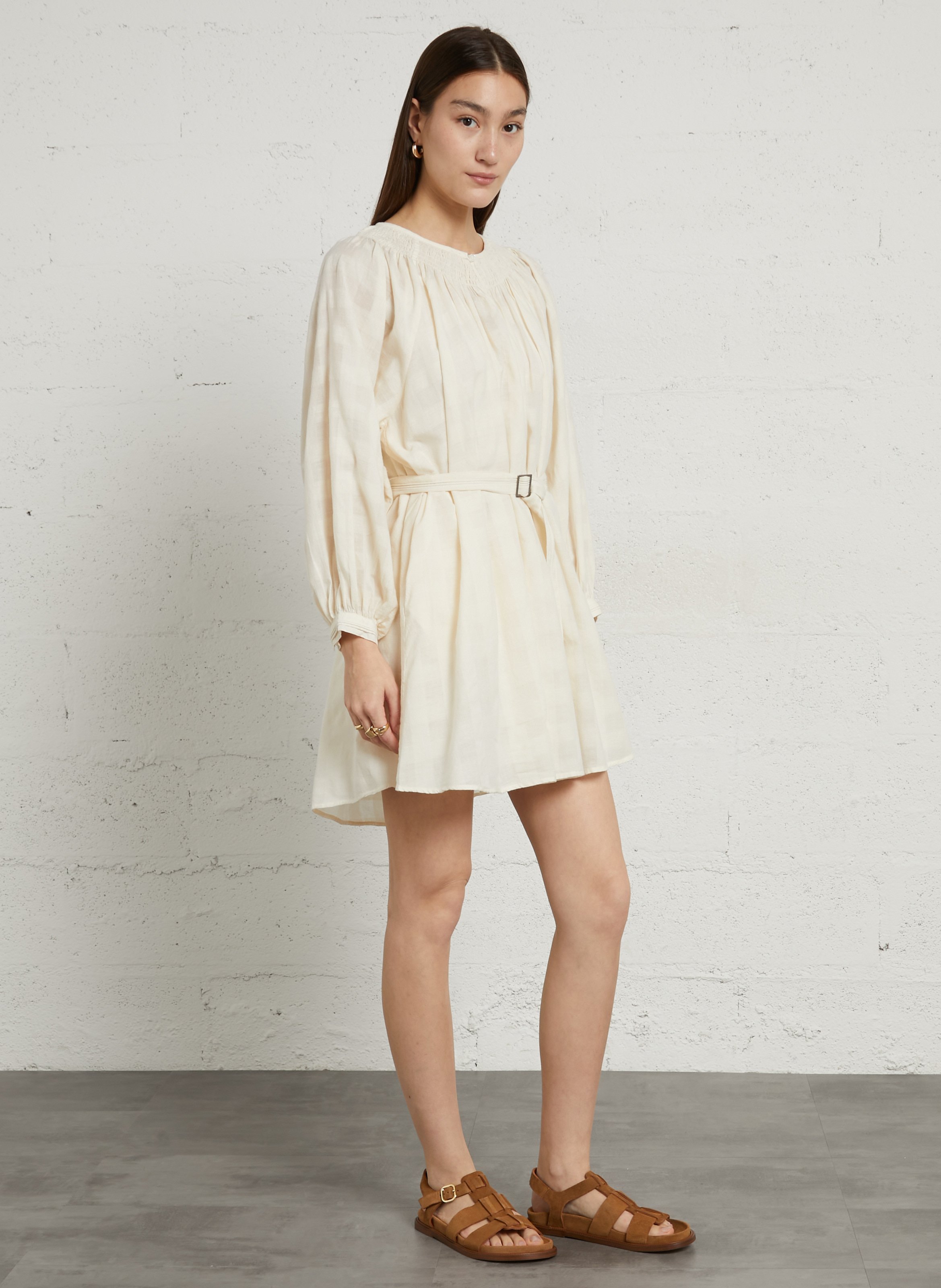 Flat soft leather sandals MAISON TOUFET Brown