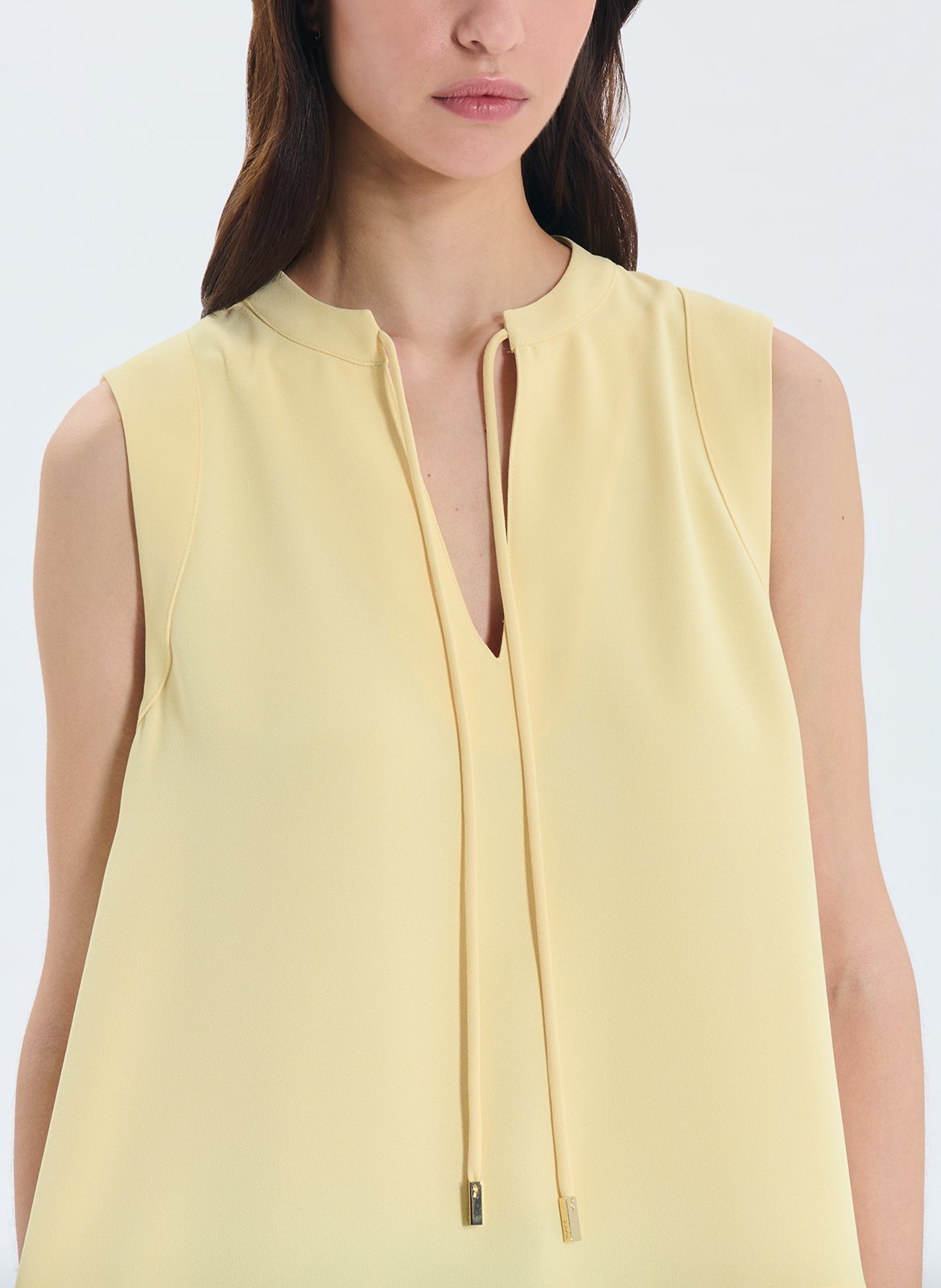Oversize-Top mit Rundhalsausschnitt ZAPA Gelb