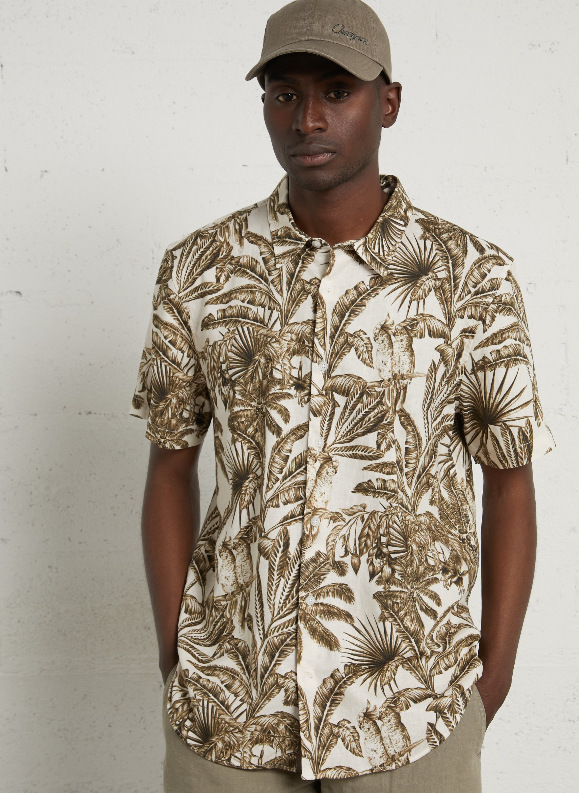 Chemise col classique en lin mélangé CHEVIGNON