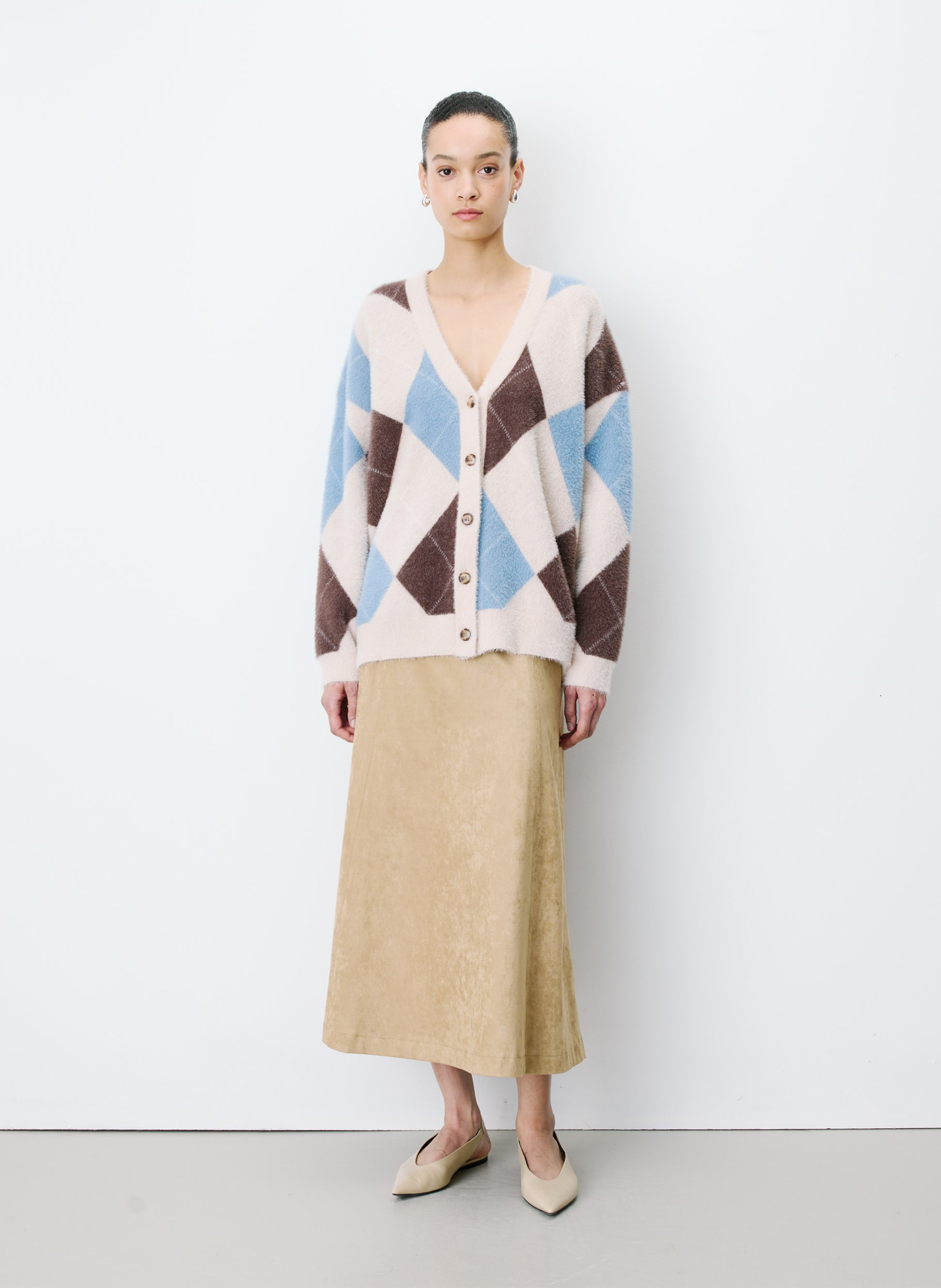 Oversized printed vest GRACE ET MILA Blue