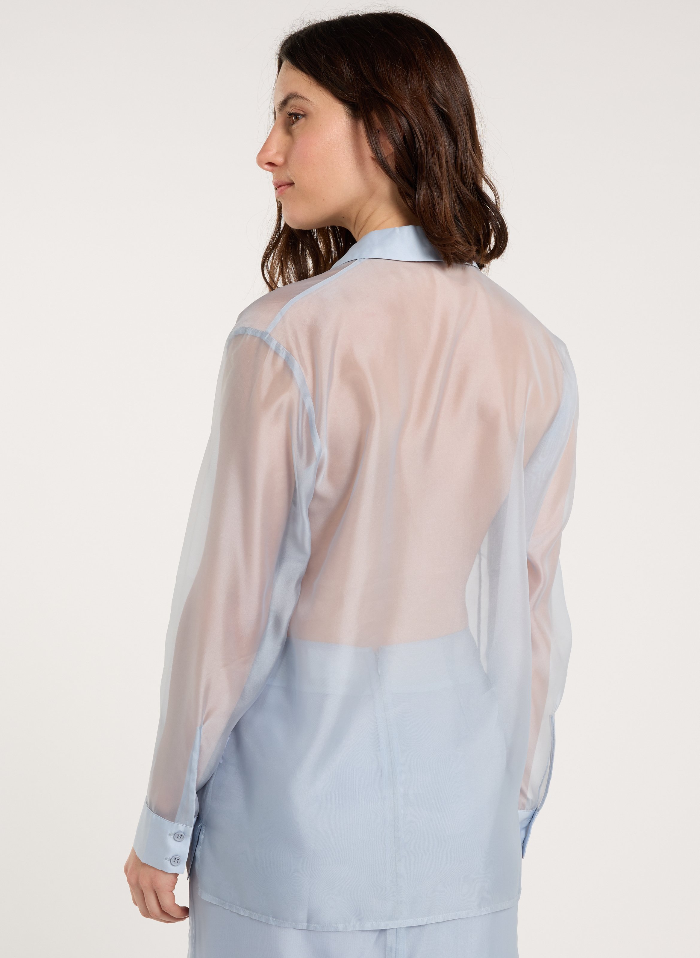 Blouse met klassieke kraag SAISON 1865 Blauw