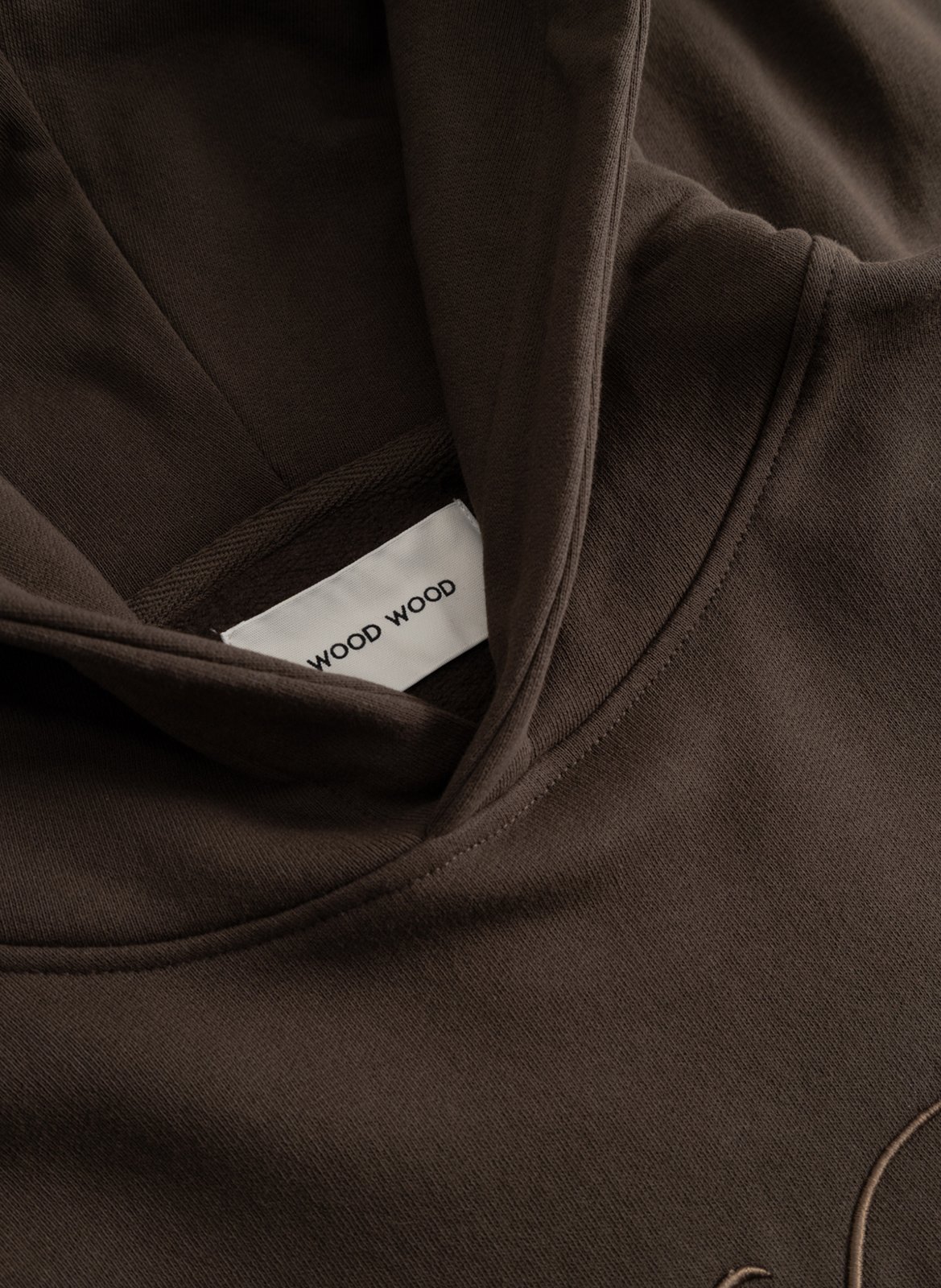Gerades Kapuzensweatshirt aus Baumwolle WOOD WOOD Braun