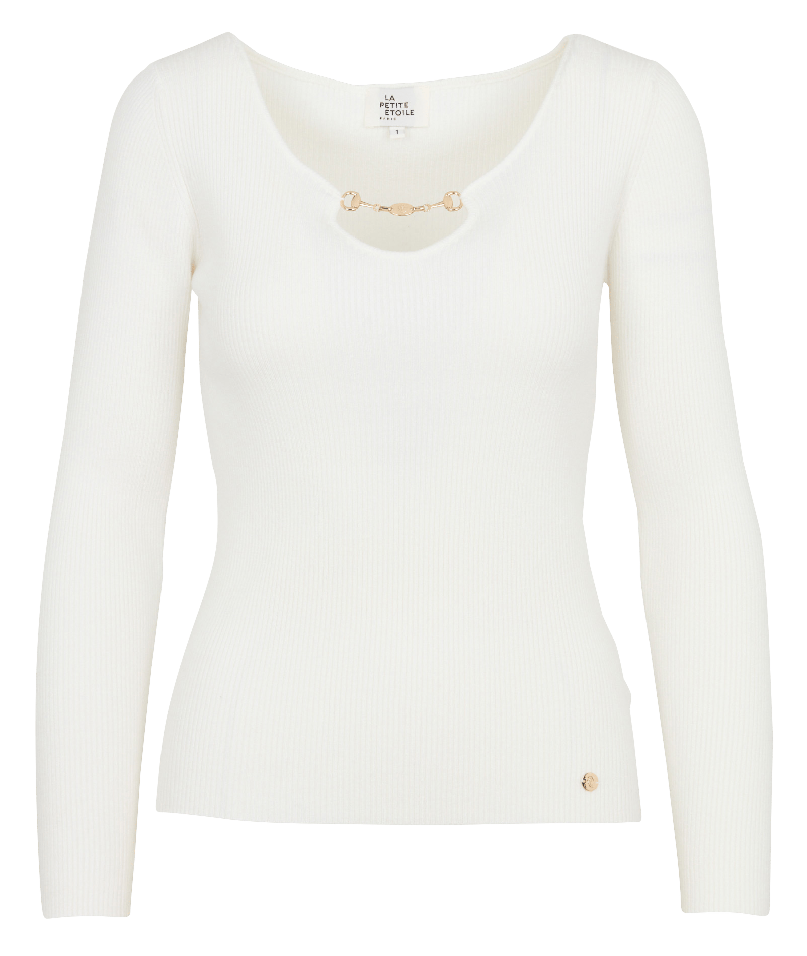 Ribbed fitted sweater with bit LA PETITE ETOILE