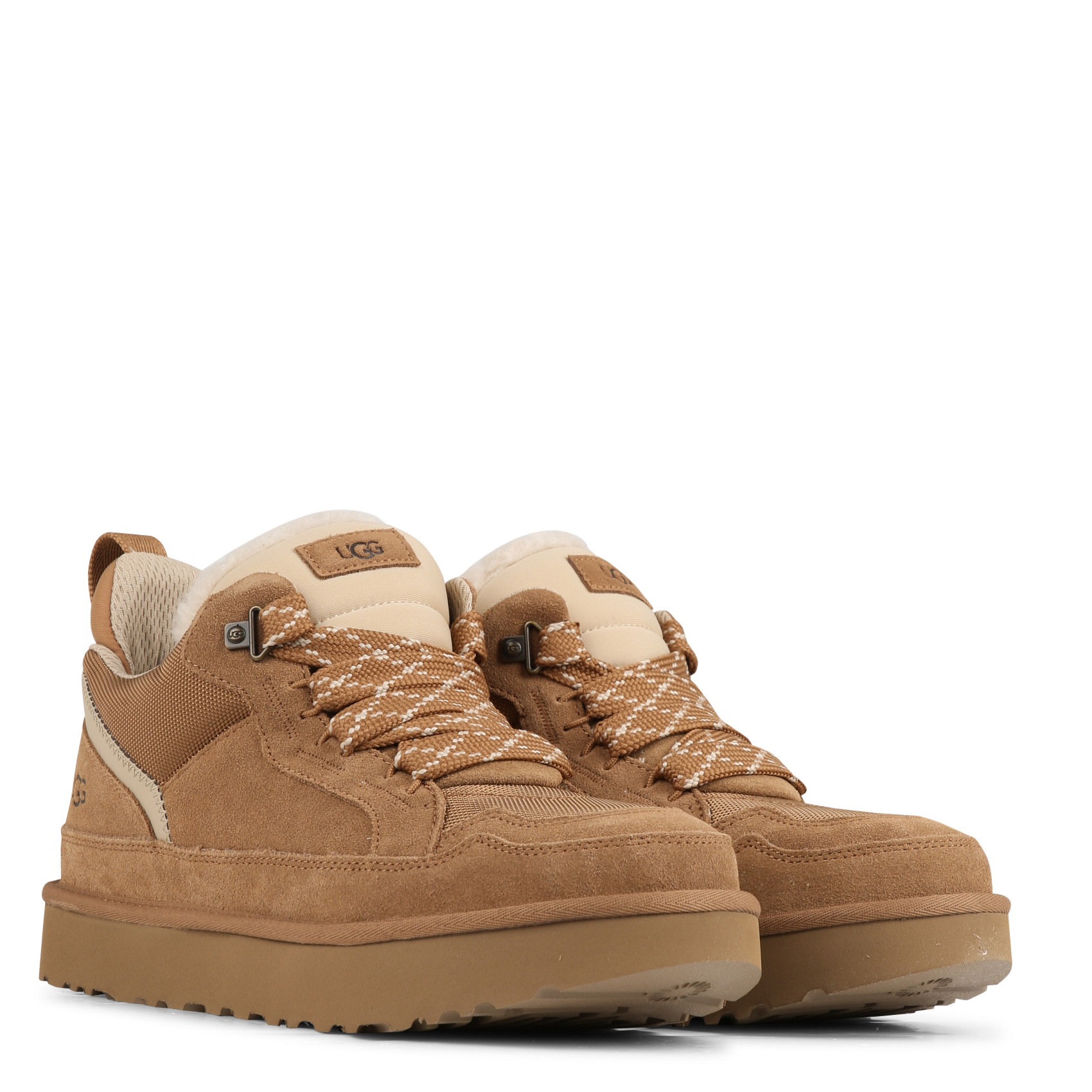 Baskets montantes en cuir mélangé UGG Marron