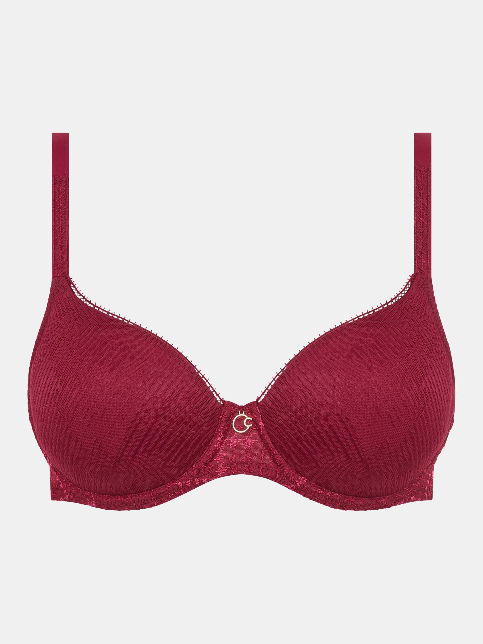 Memory foam full cup bra with embroidery CHANTELLE Red
