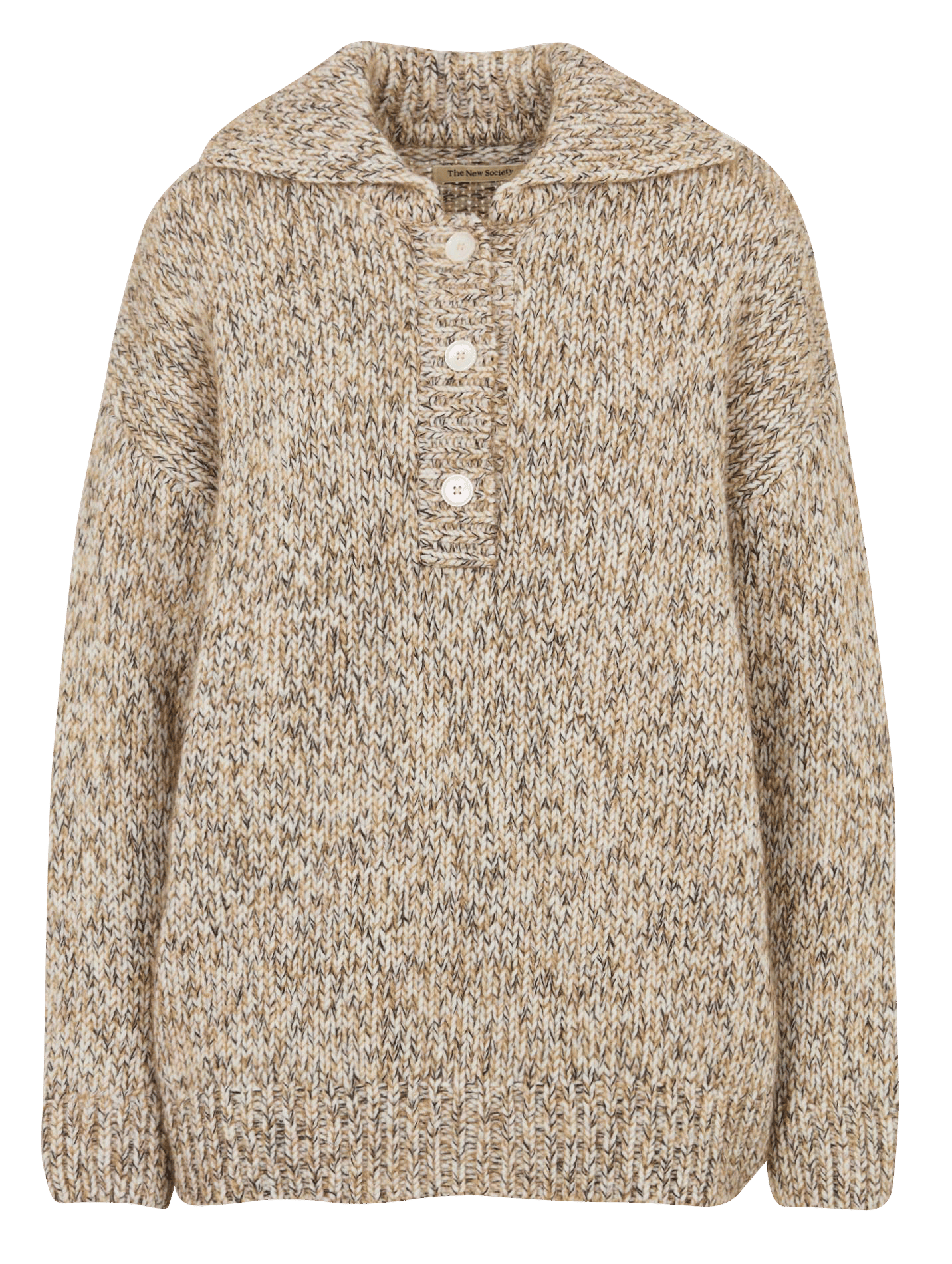 Oversized wool-blend sweater THE NEW SOCIETY Beige