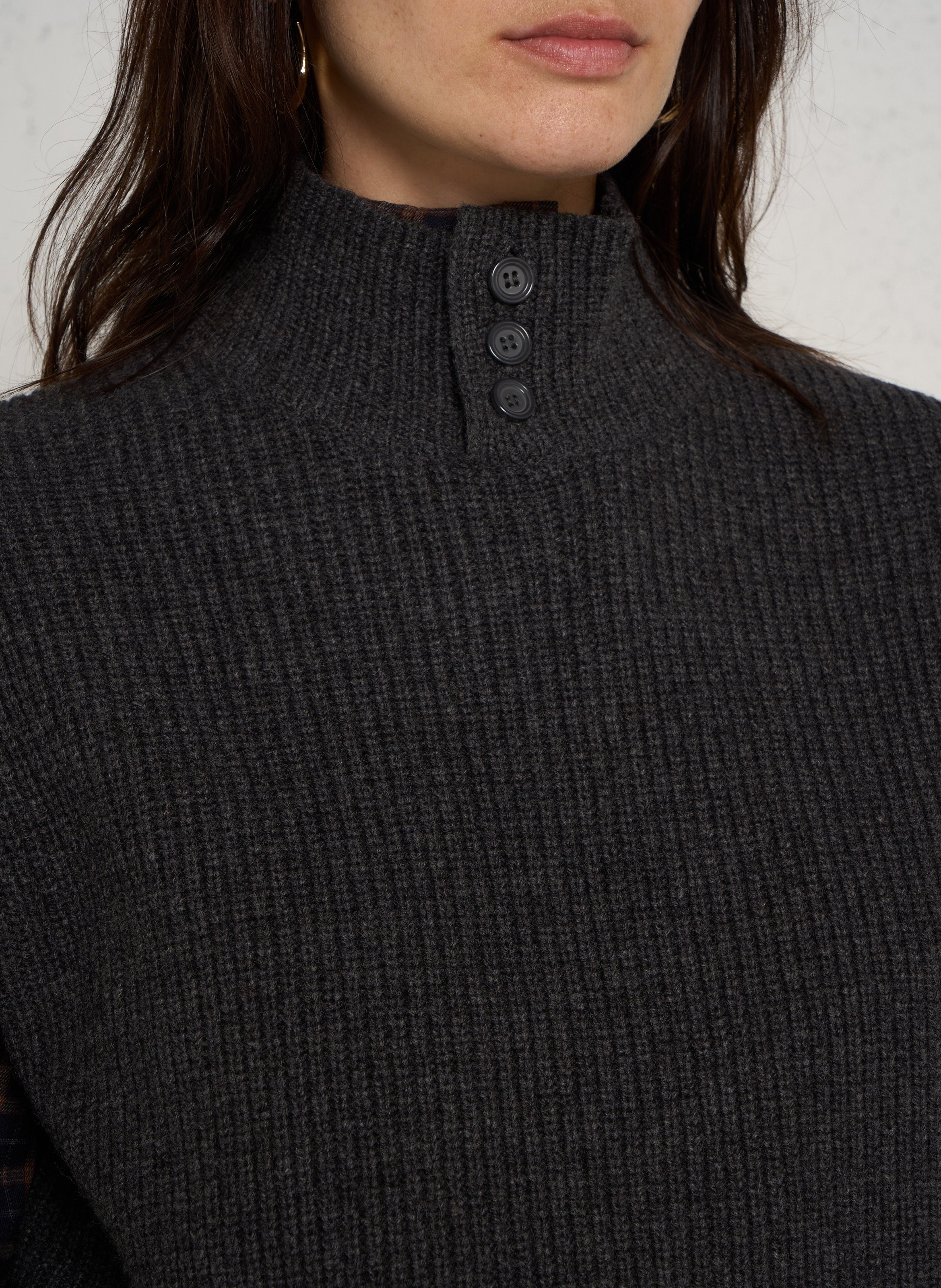 Pull sans manches en laine  MAISON 123 Gris
