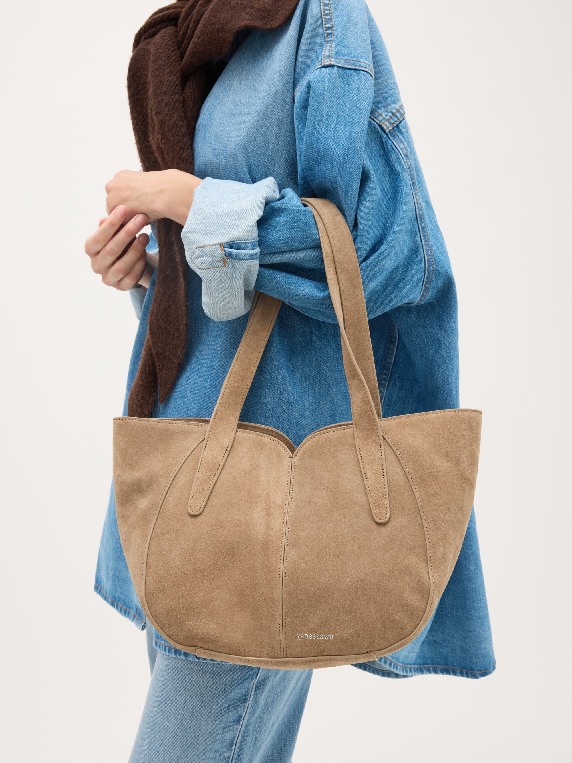 Bag with handles and shoulder strap VANESSA WU Beige
