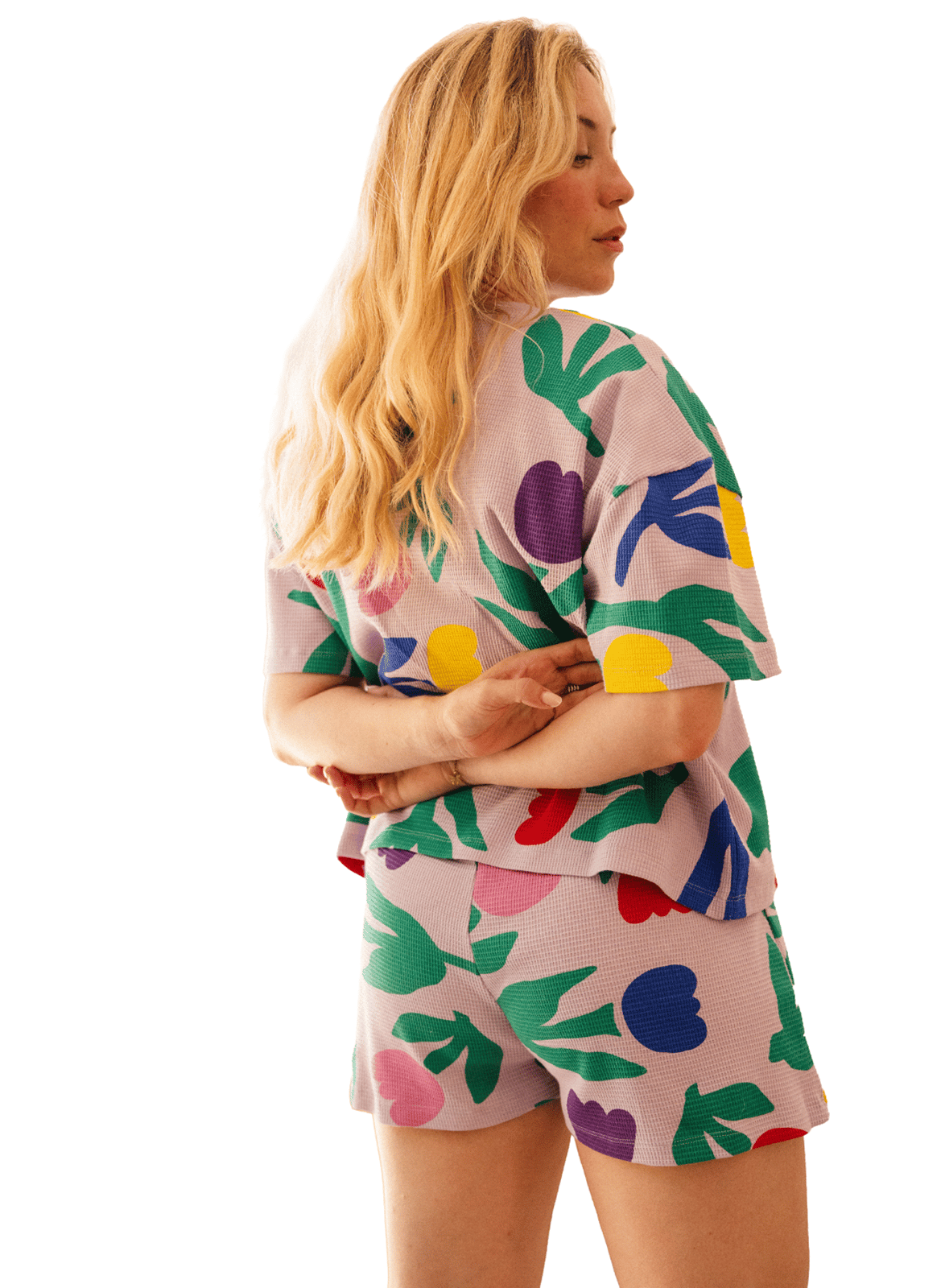 Ensemble de pyjama court ample imprimé WE ARE JOLIES Violet