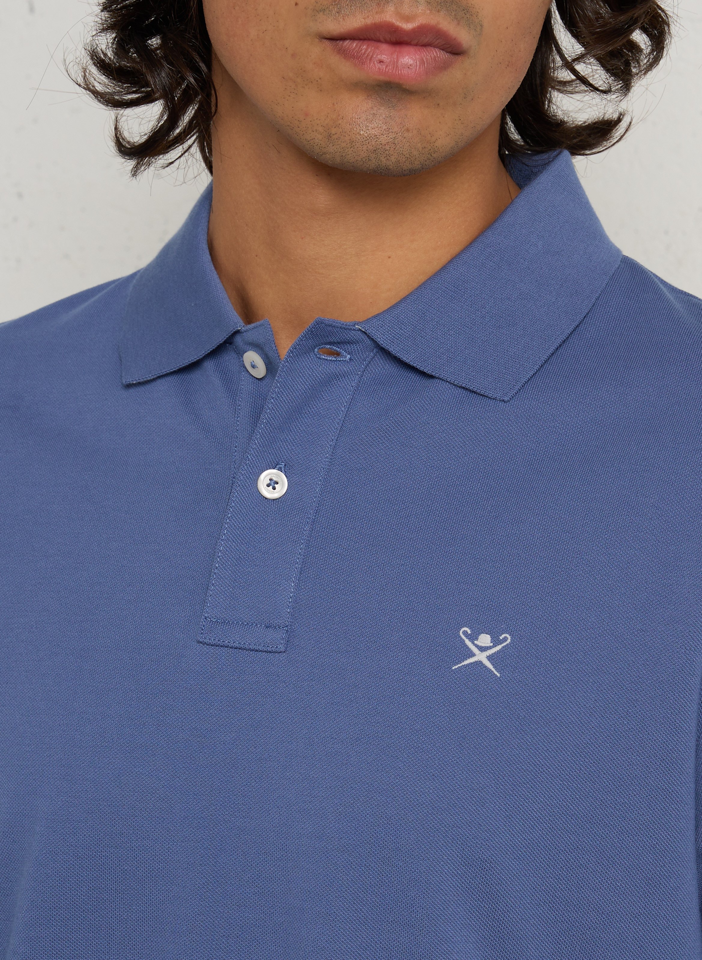 Poloshirt aus Baumwolle HACKETT Blau
