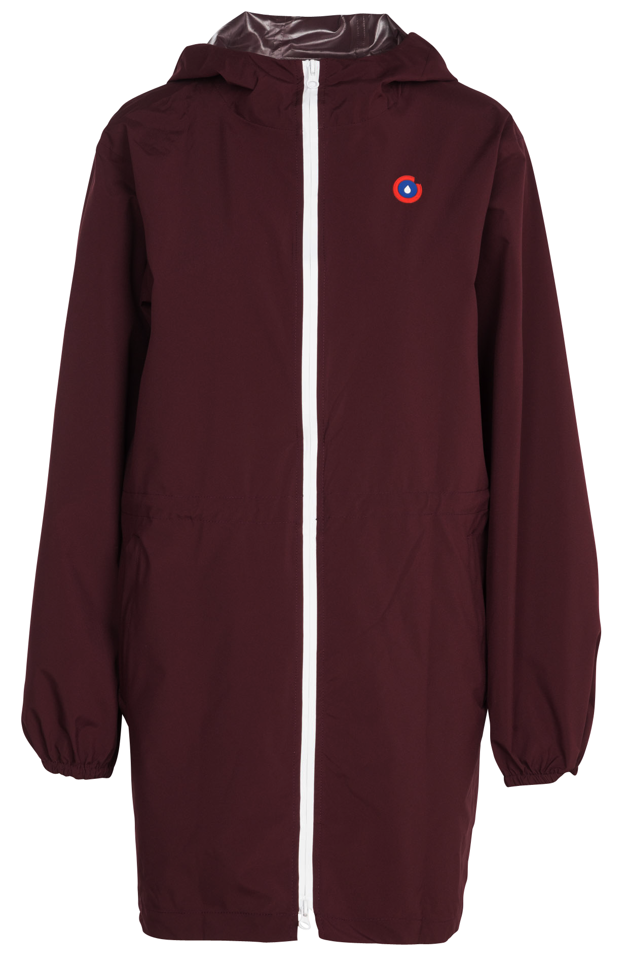 Imperméable long à capuche convertible  AMELOT Prune