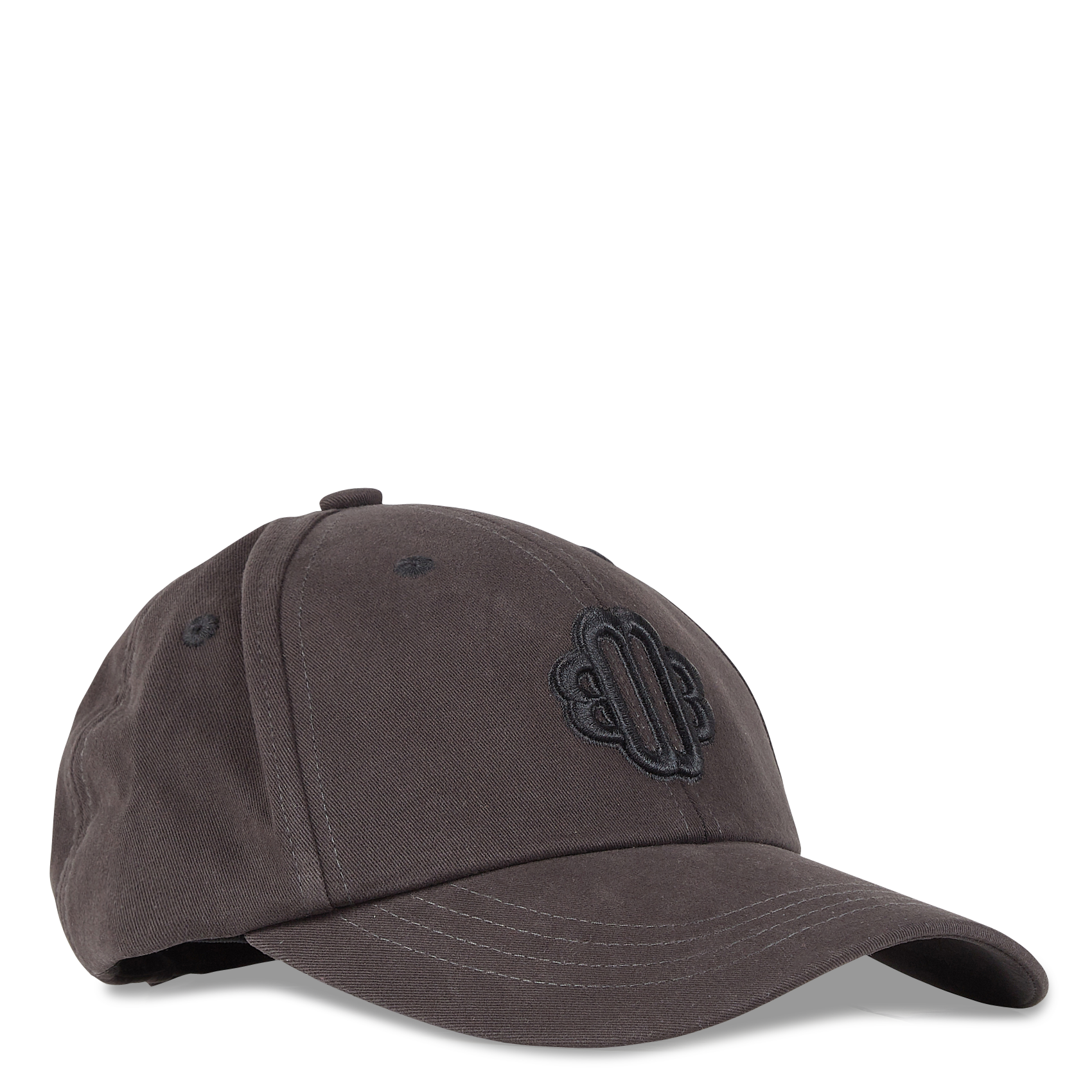 Katoenen pet met borduursel ZwartMAJE