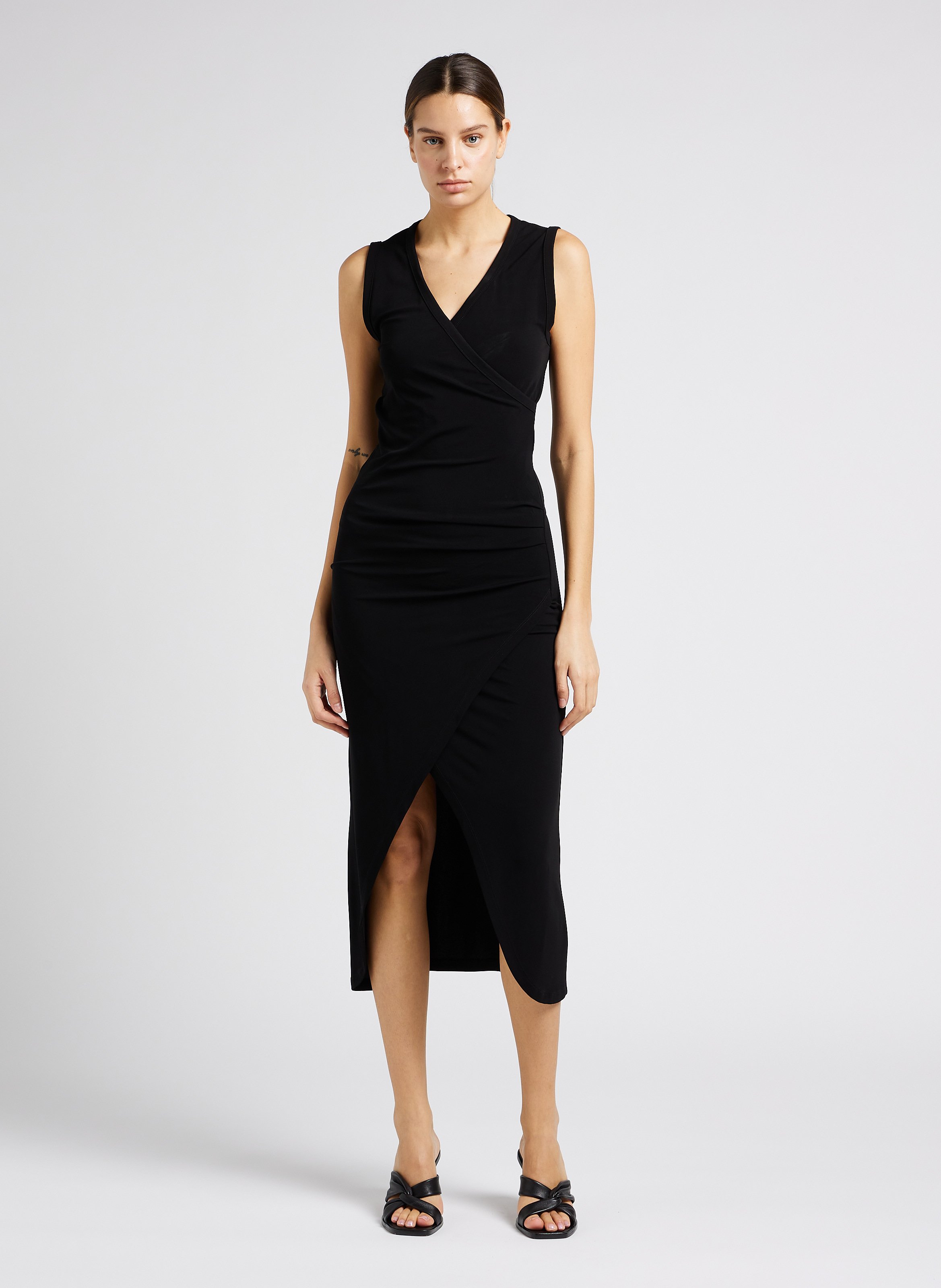 Long Vneck Dress Black Iro Women Place des Tendances