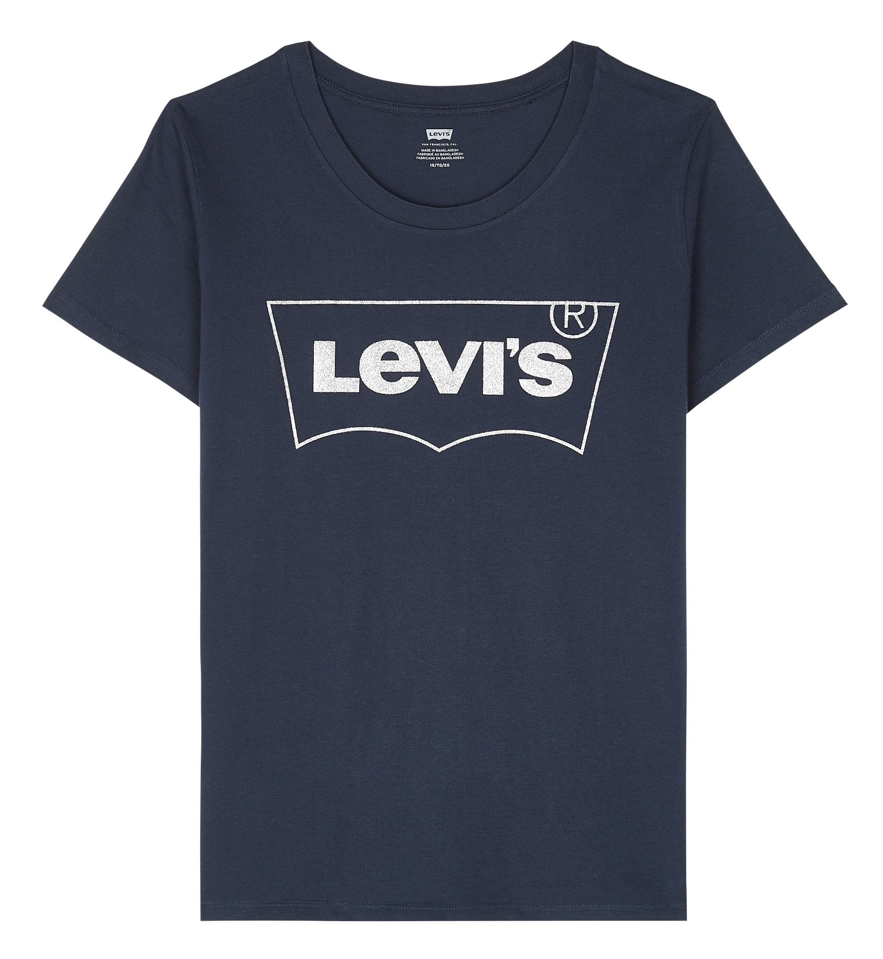Tee-shirt col rond sérigraphié en coton  LEVI'S Noir