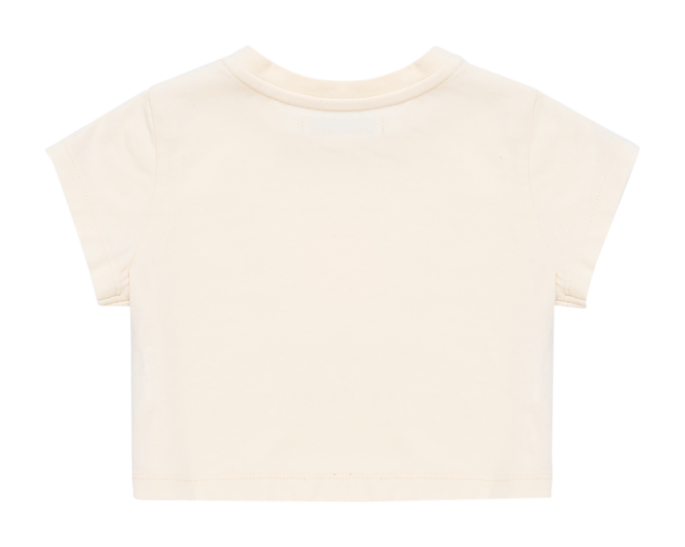Bedrucktes Rundhals-T-Shirt aus Baumwolle THE NEW SOCIETY Beige
