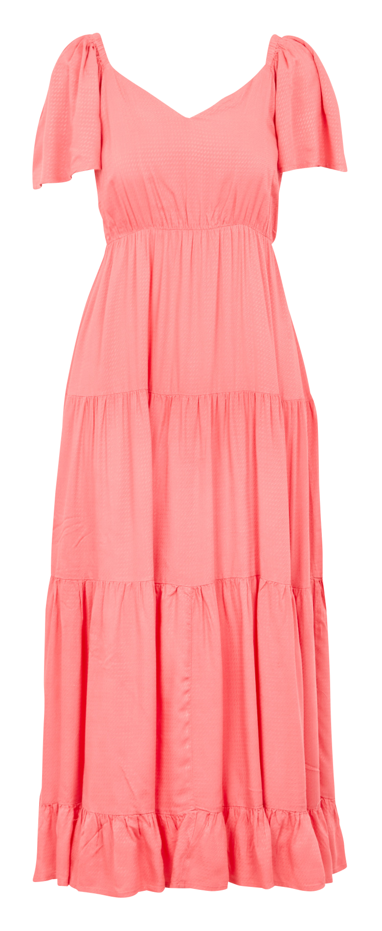 Robe longue col V  YAS Rose