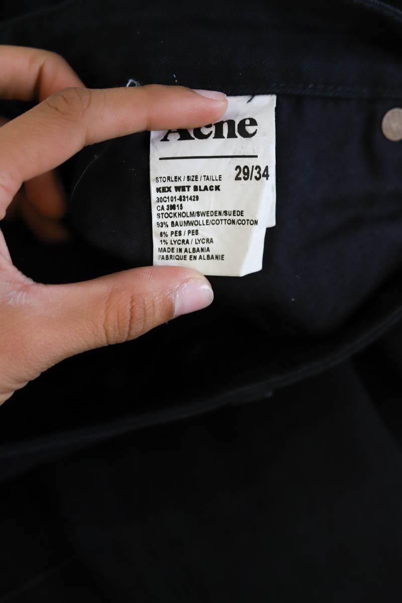 Cotton straight jeans ACNE STUDIOS - Seconde Main Black