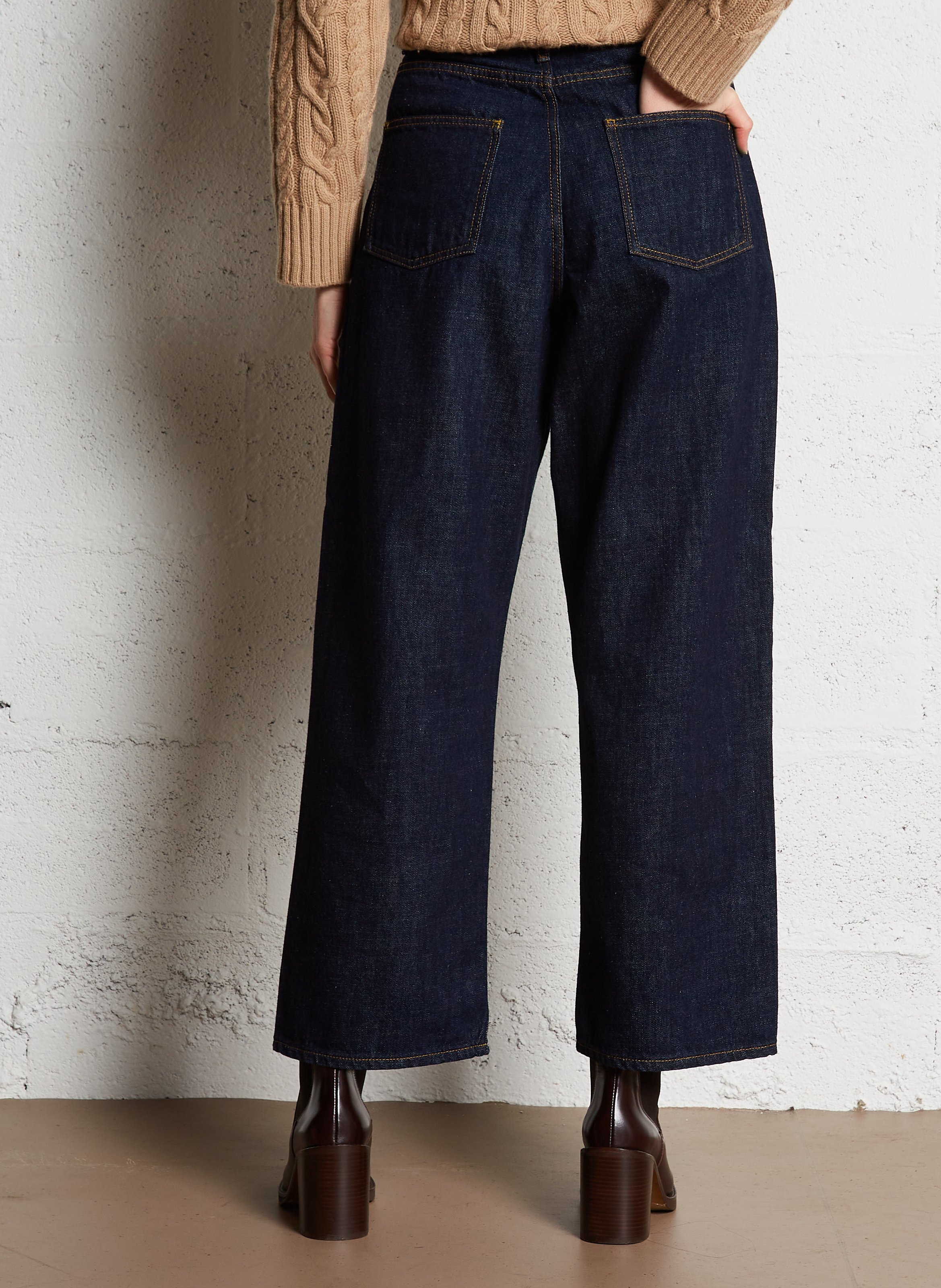 High-rise wide-leg jeans BELLEROSE Raw denim