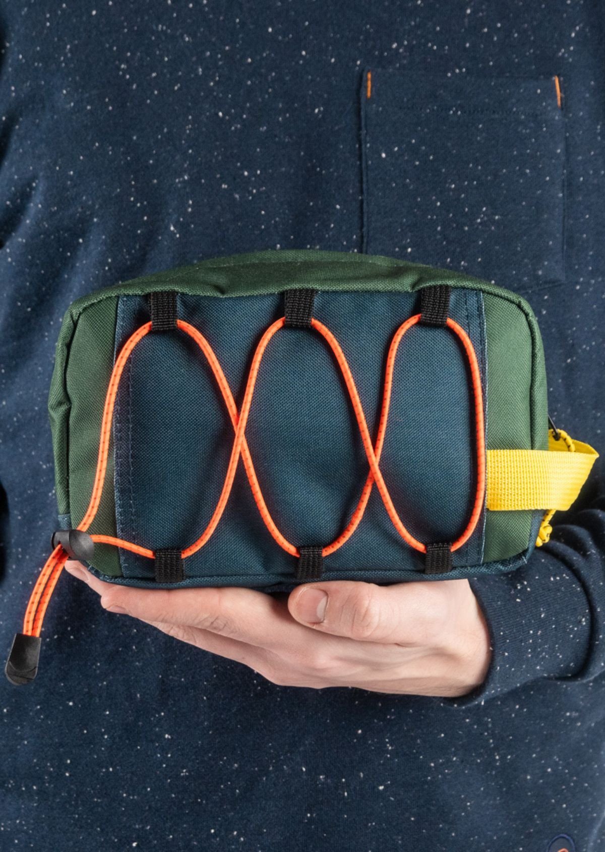 Recycled polyester toiletry bag BILLYBELT Green