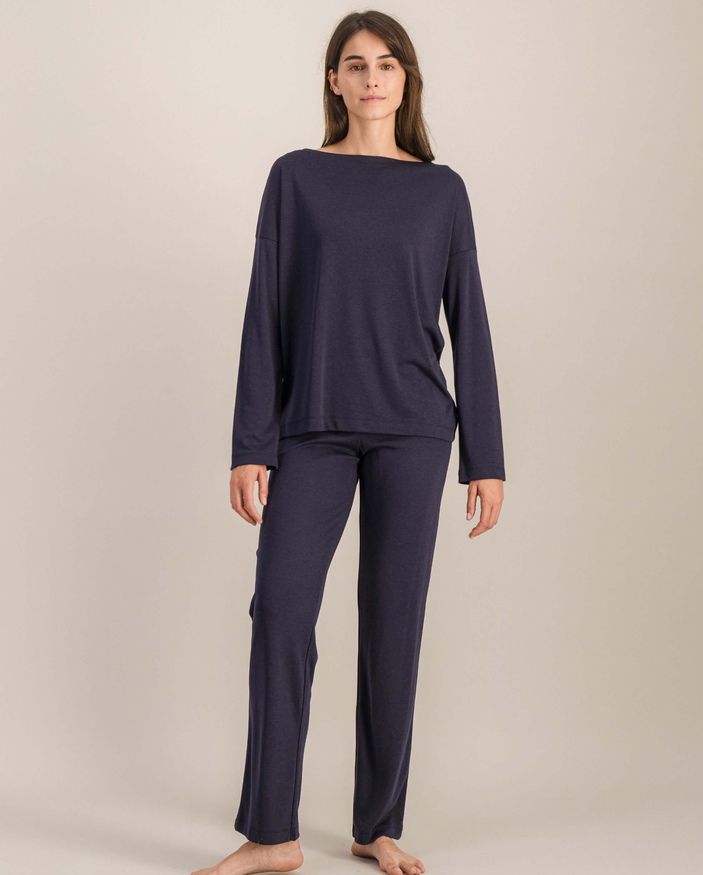 Women's pajama top, navy ANGARDE Blue