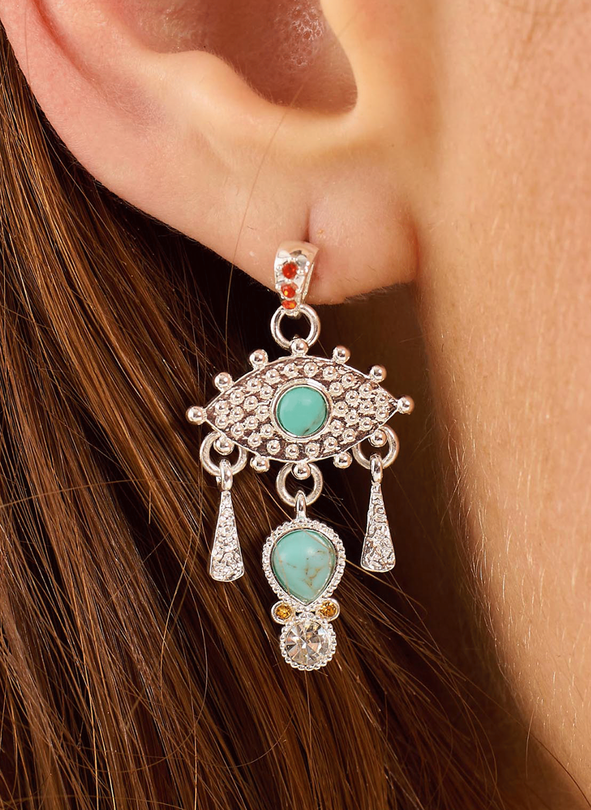 Hanging earrings for pierced ears HIPANEMA Silver