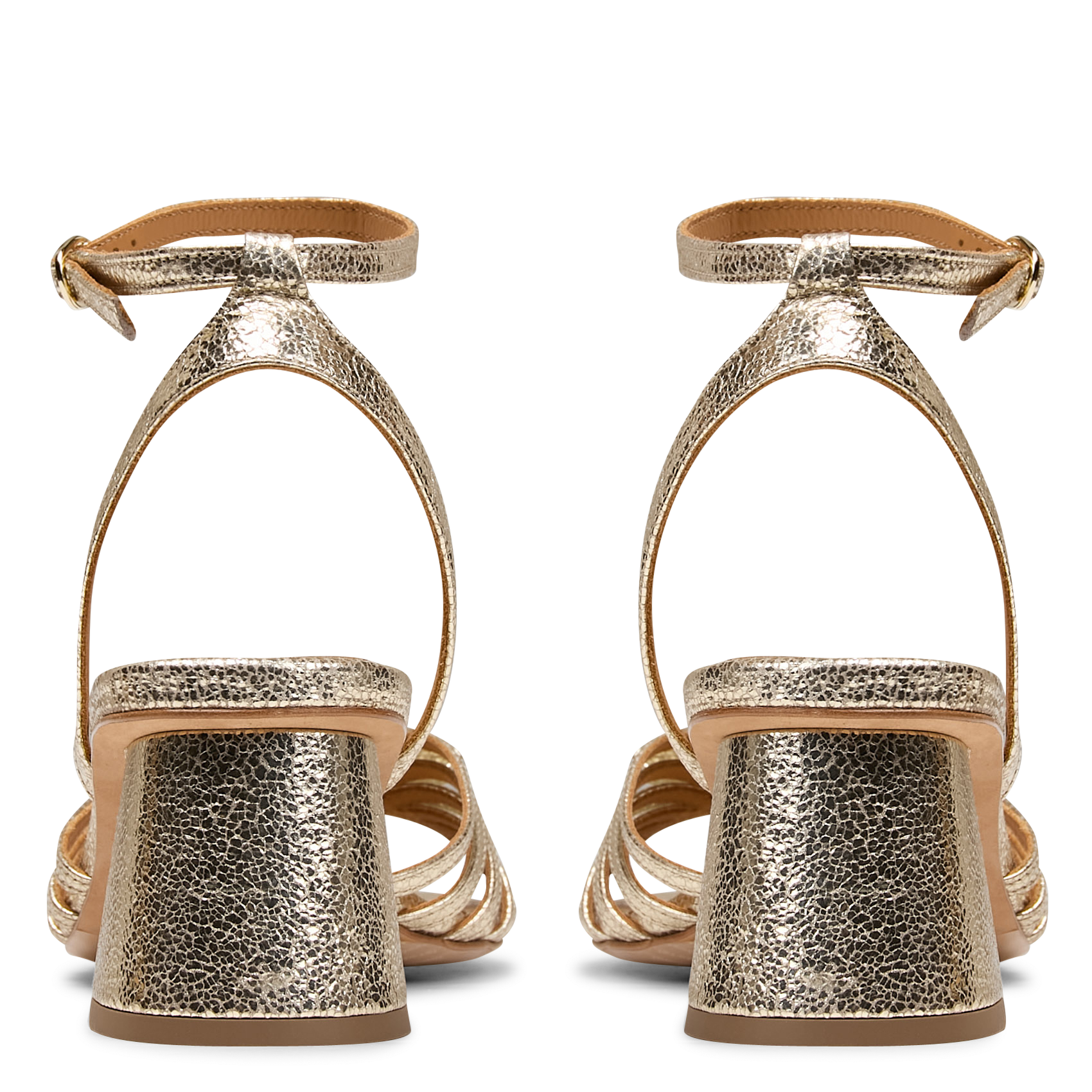 Caflo suede high sandals BOBBIES Golden