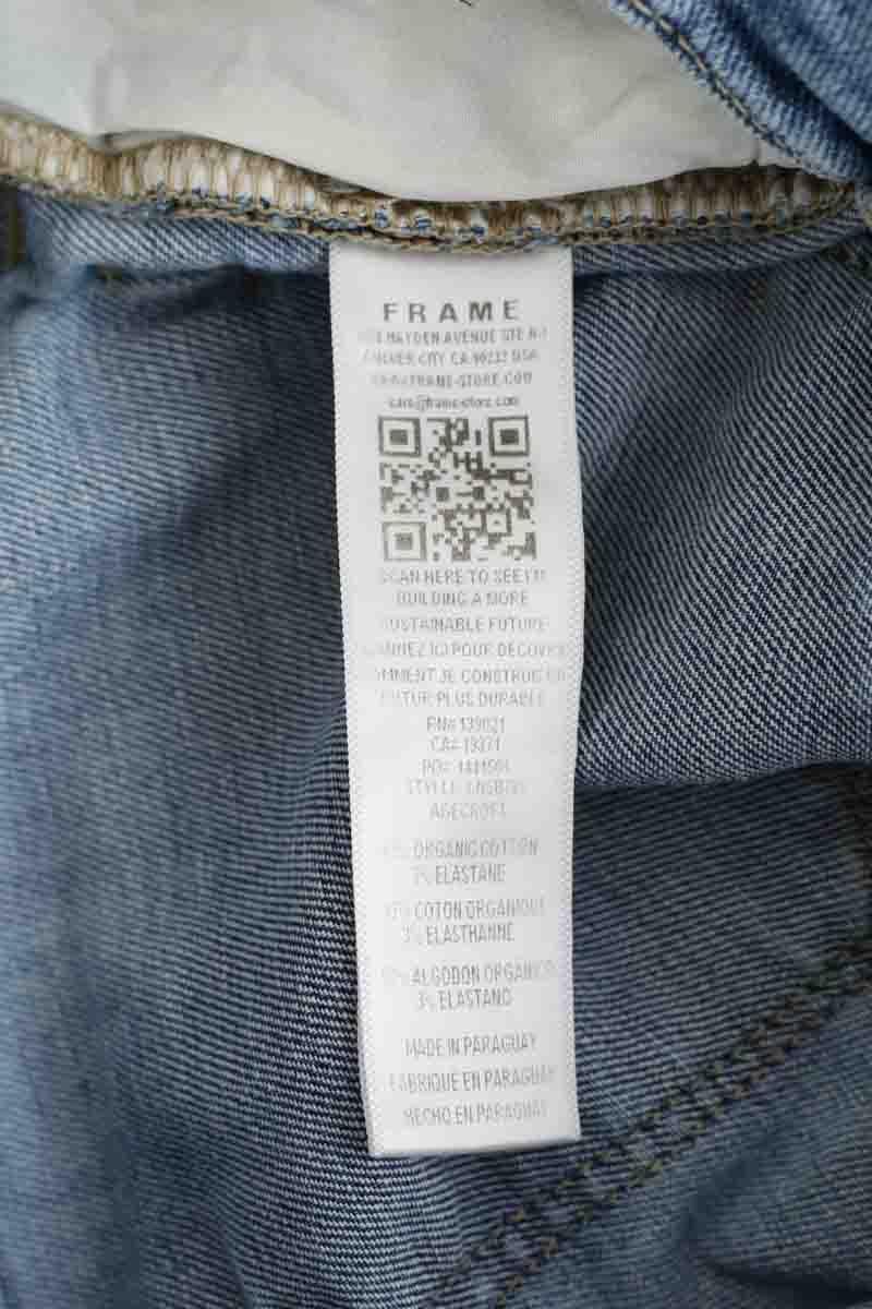 Cotton skinny jeans FRAME - Seconde Main Blue