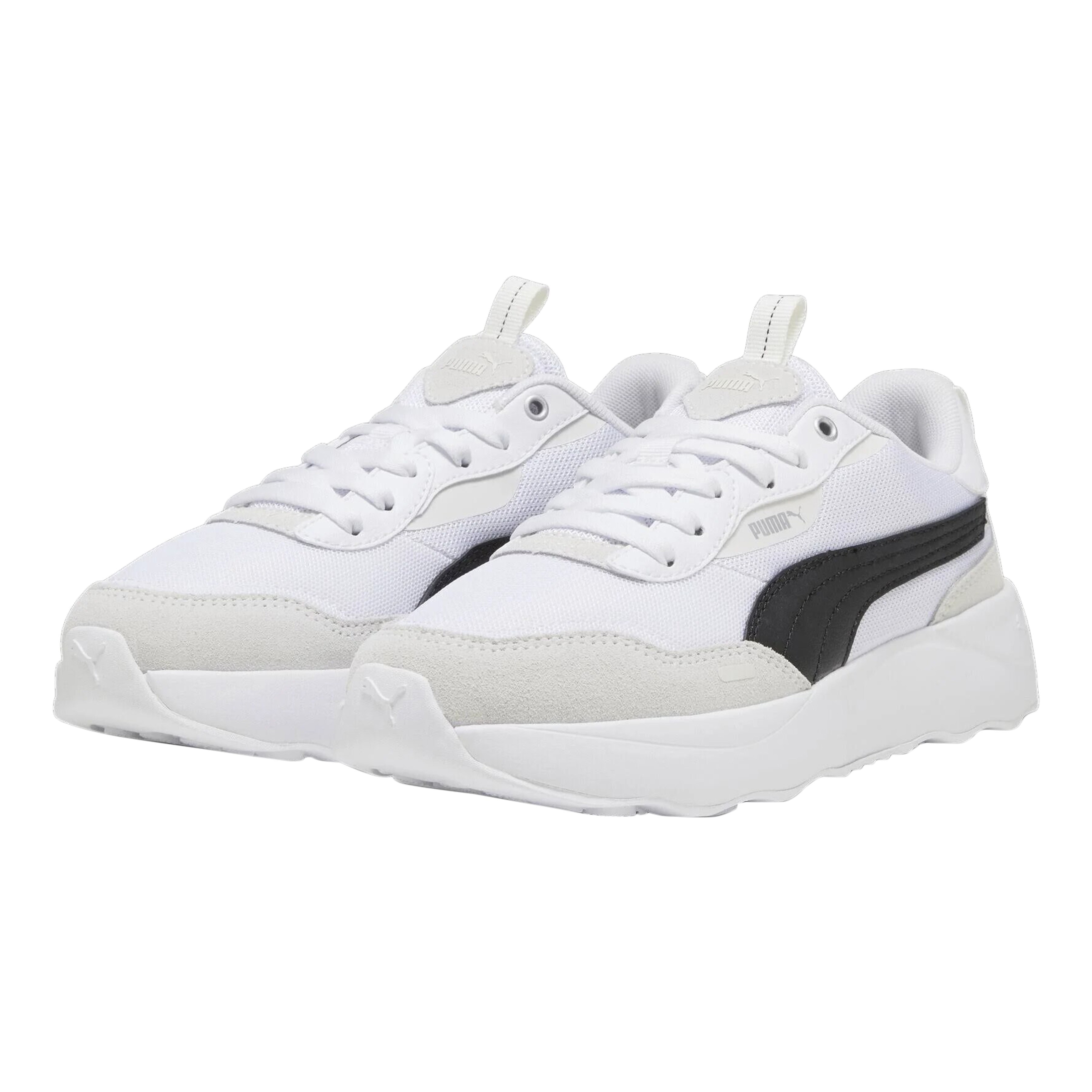Low-top leather runtamed platform sneakers PUMA White