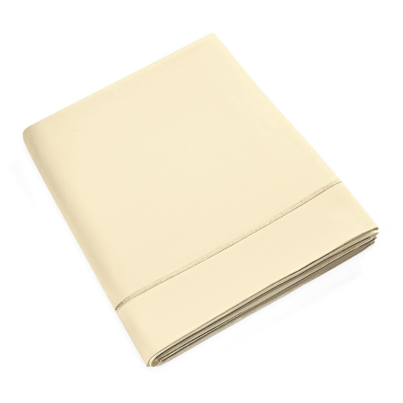 Combed cotton percale sheet set "Julian" 3 pieces for single bed pure cotton COTON PUR Brown