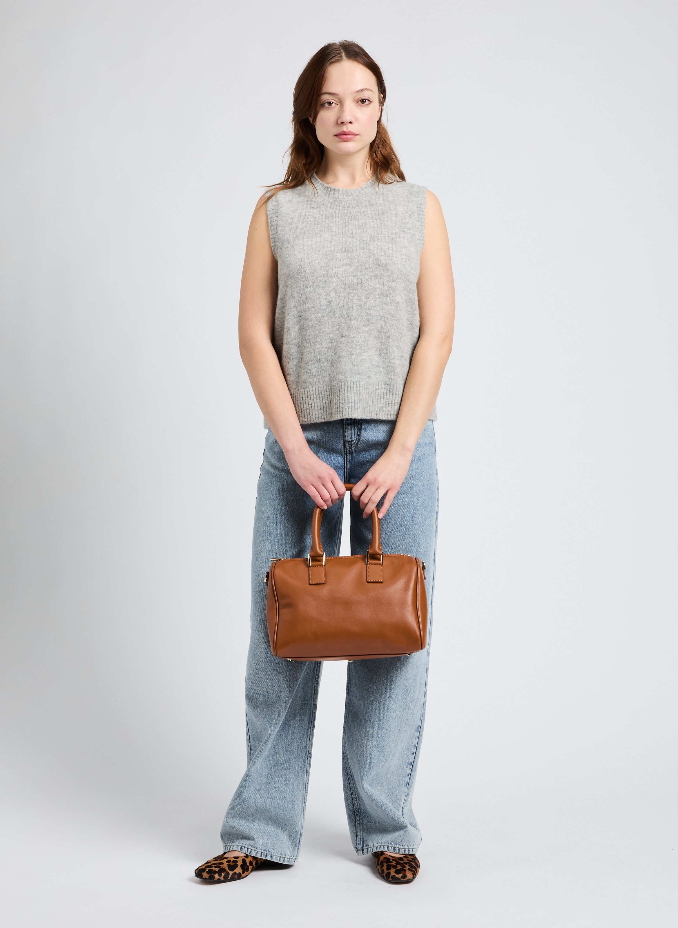 Sleeveless wool-blend sweater SAISON 1865 Grey