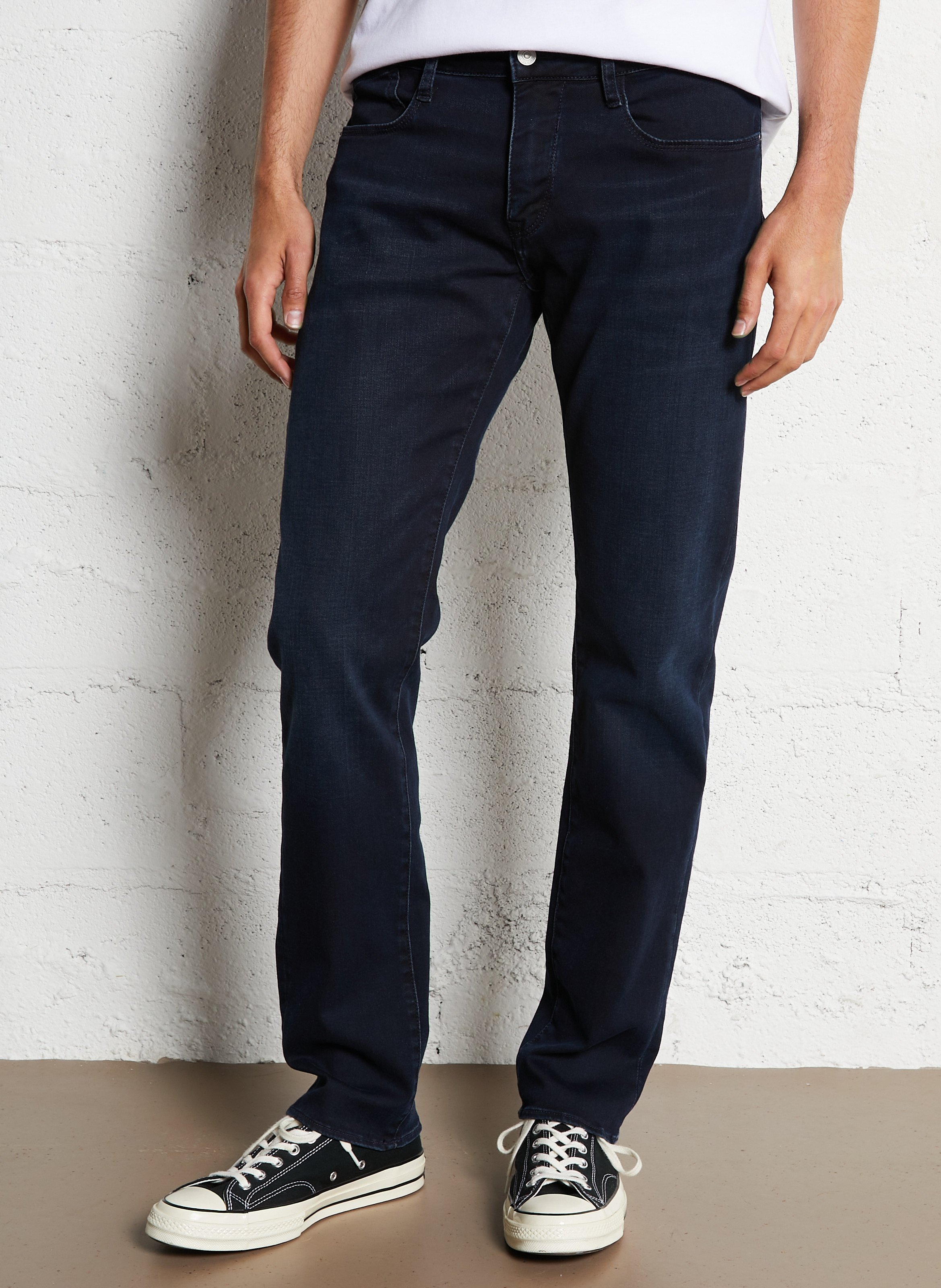 Cotton-blend straight jeans LE TEMPS DES CERISES Blue