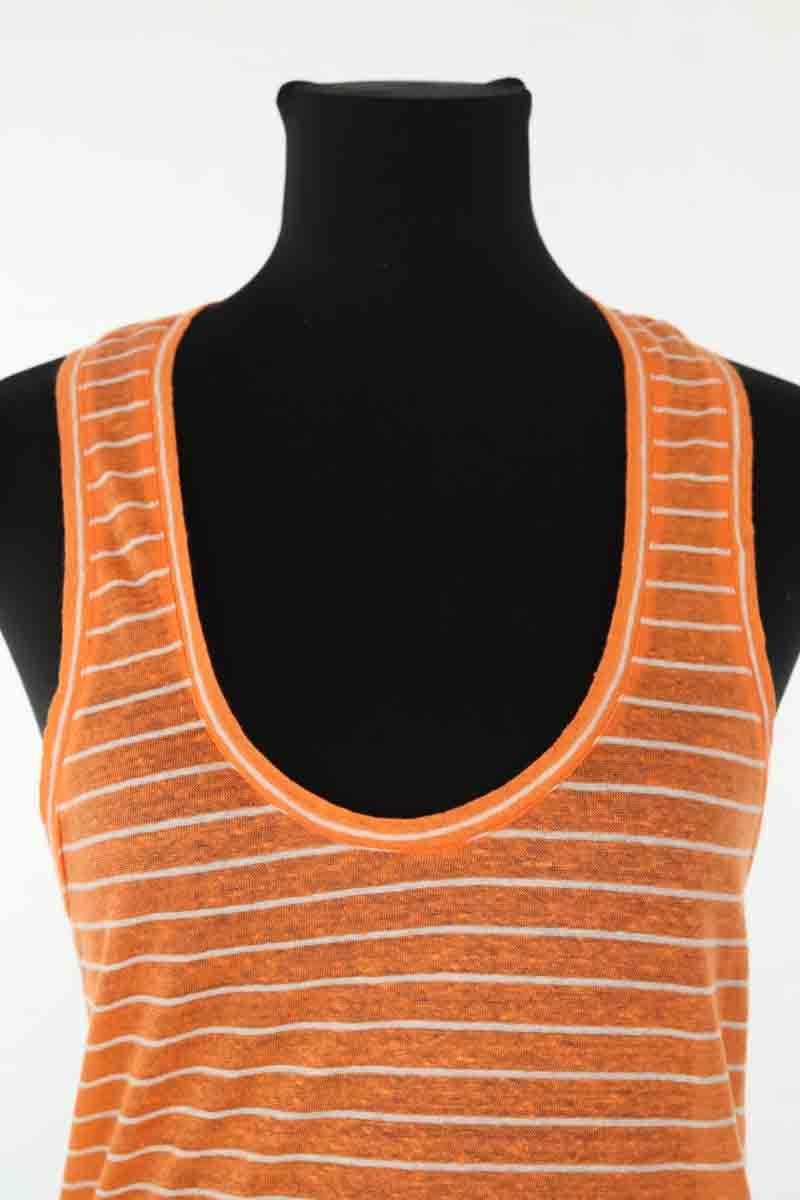 Sleeveless cotton top ISABEL MARANT ÉTOILE - SECONDE MAIN Orange
