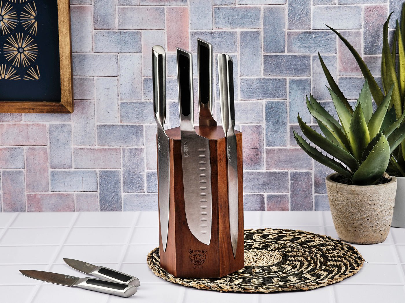 Loki Imatra kitchen knife set - 7 pieces BJORN Black