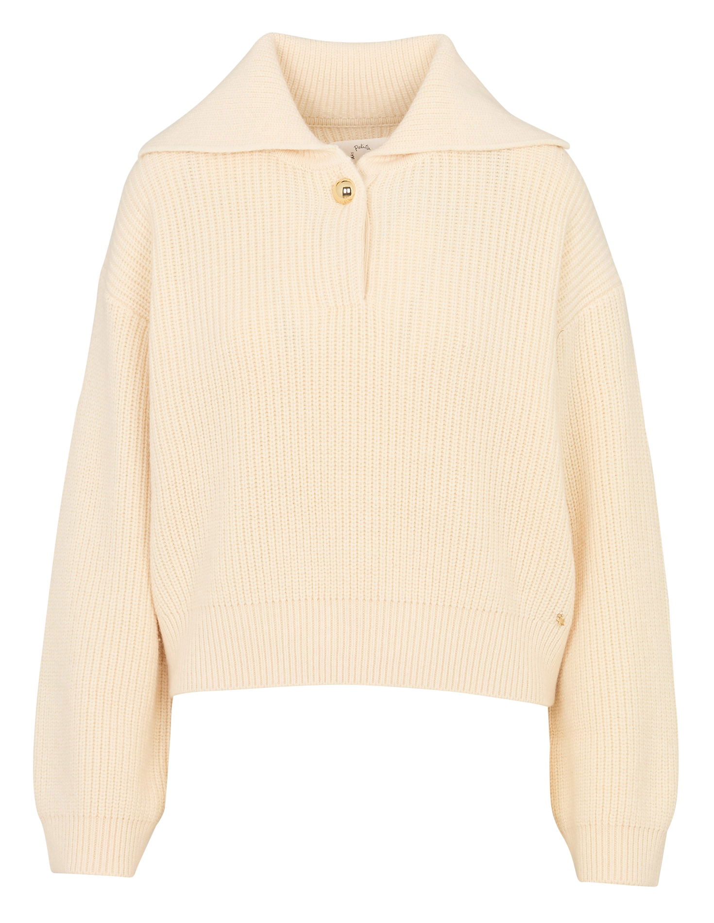 Oversize-Pullover aus Wollmix DES PETITS HAUTS Beige