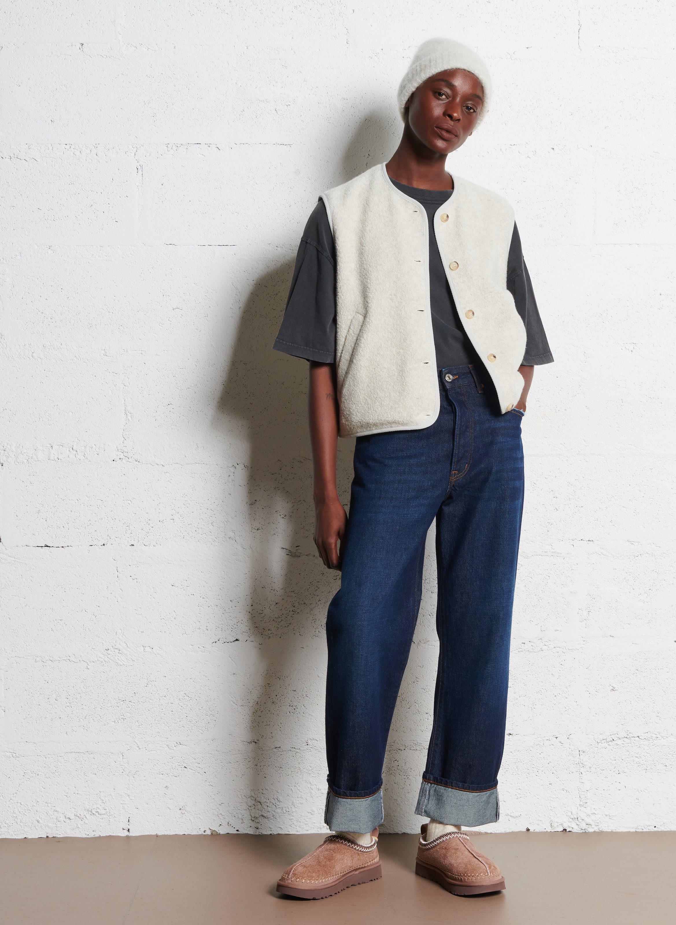 Oversized wool-blend jacket  DES PETITS HAUTS Grey