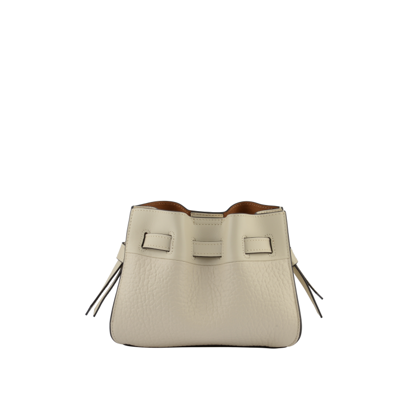 Shoulder bag - cowhide leather POURCHET Beige
