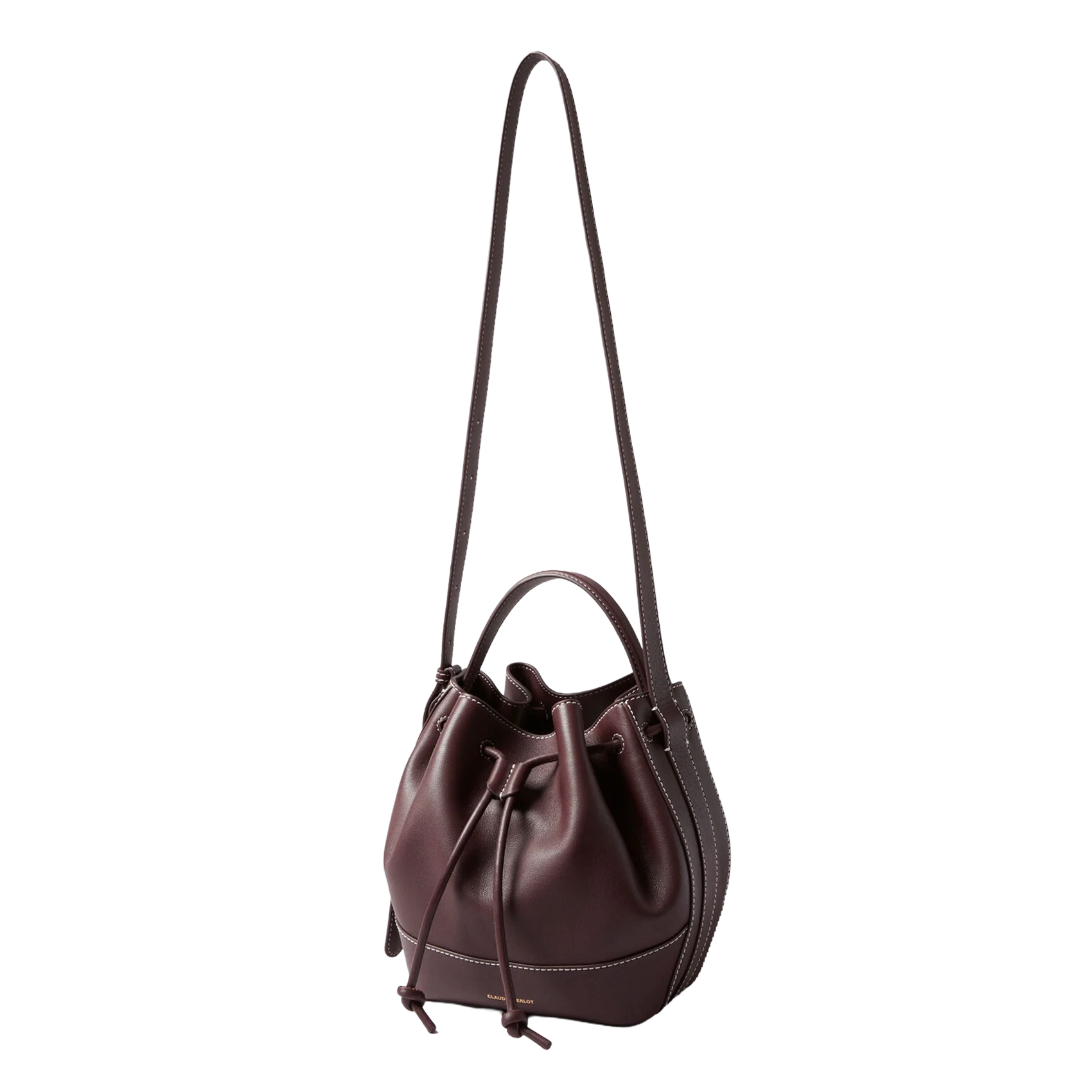 Sac bandoulière sceau en cuir CLAUDIE PIERLOT Rouge